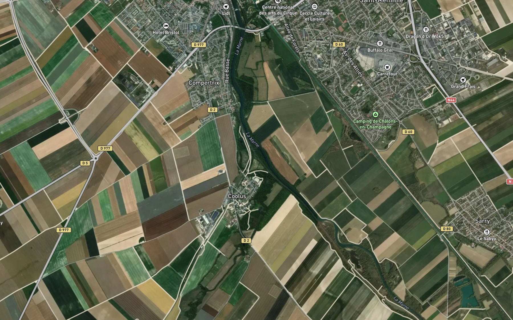 Satellite map of the Coole