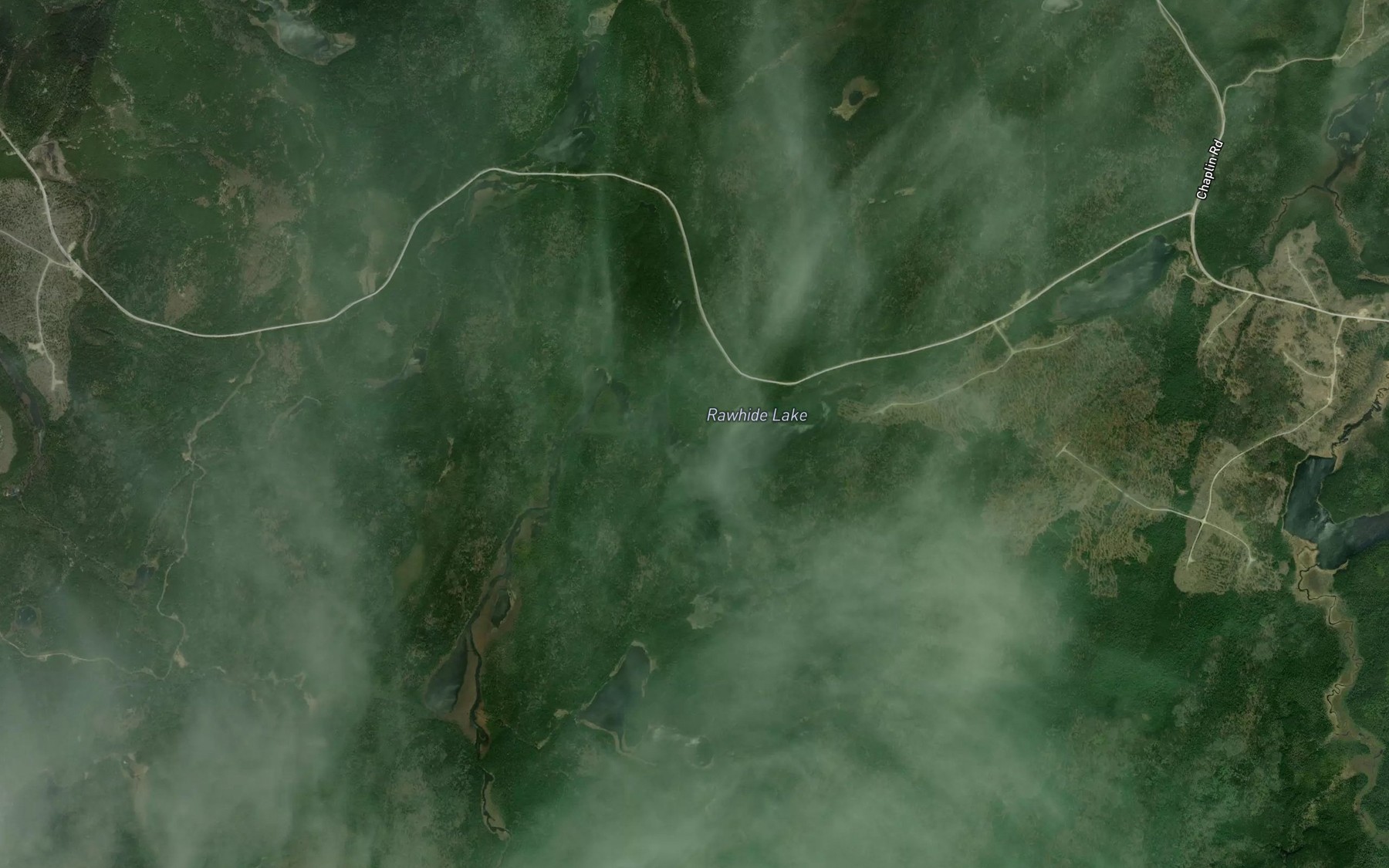 Satellite map of the Rawhide Lake