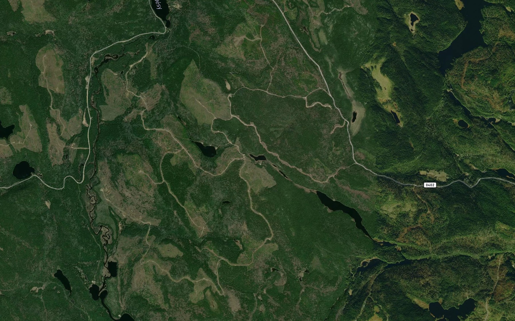 Satellite map of the Lac de la Grive