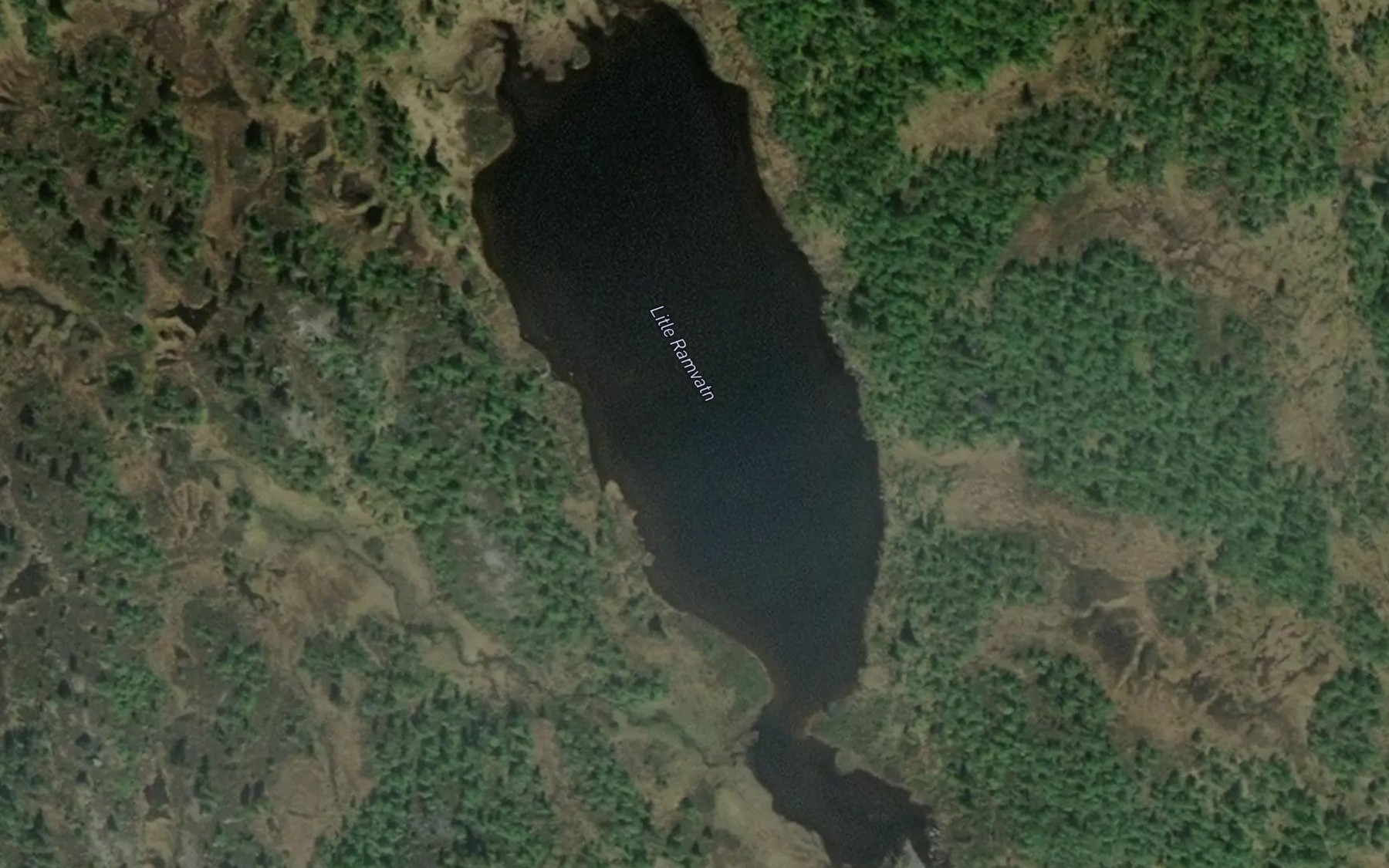 Satellite map of the Litle Ramvatn