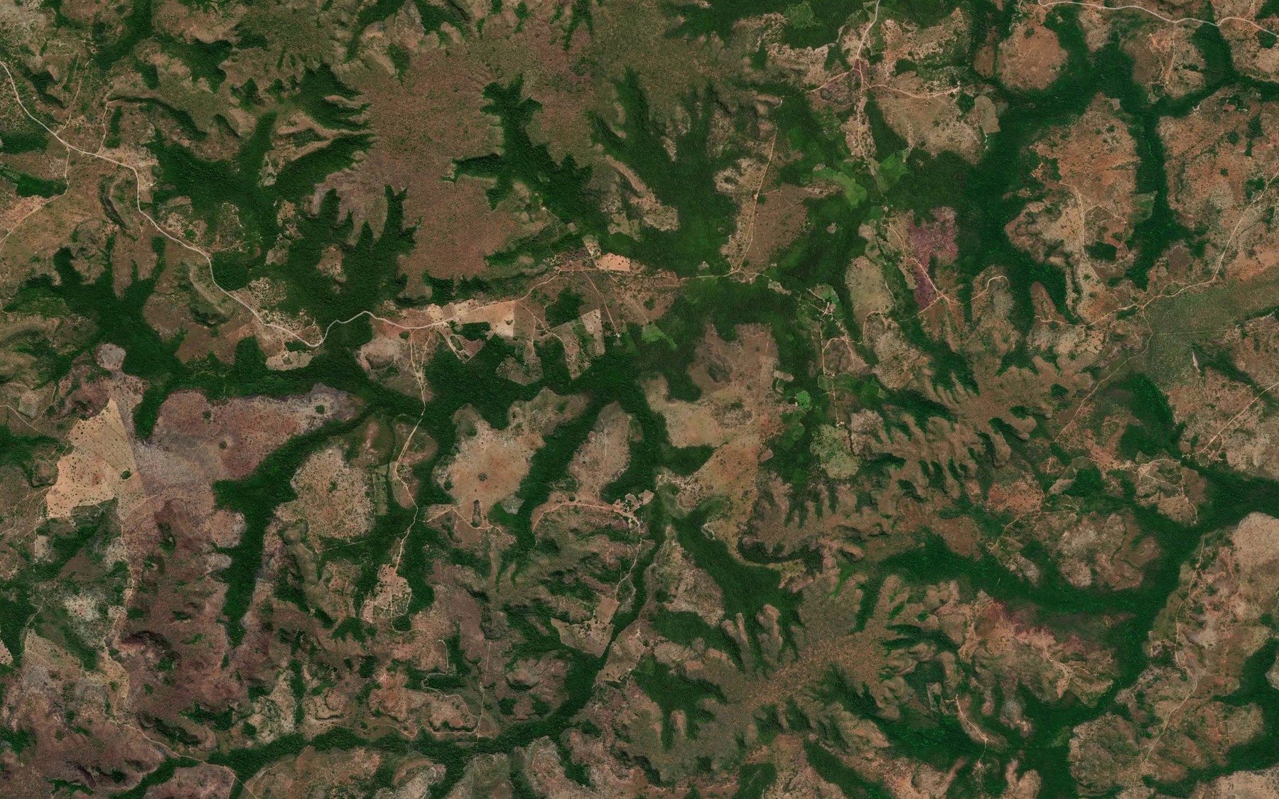 Satellite map of the Corrego da Bituca