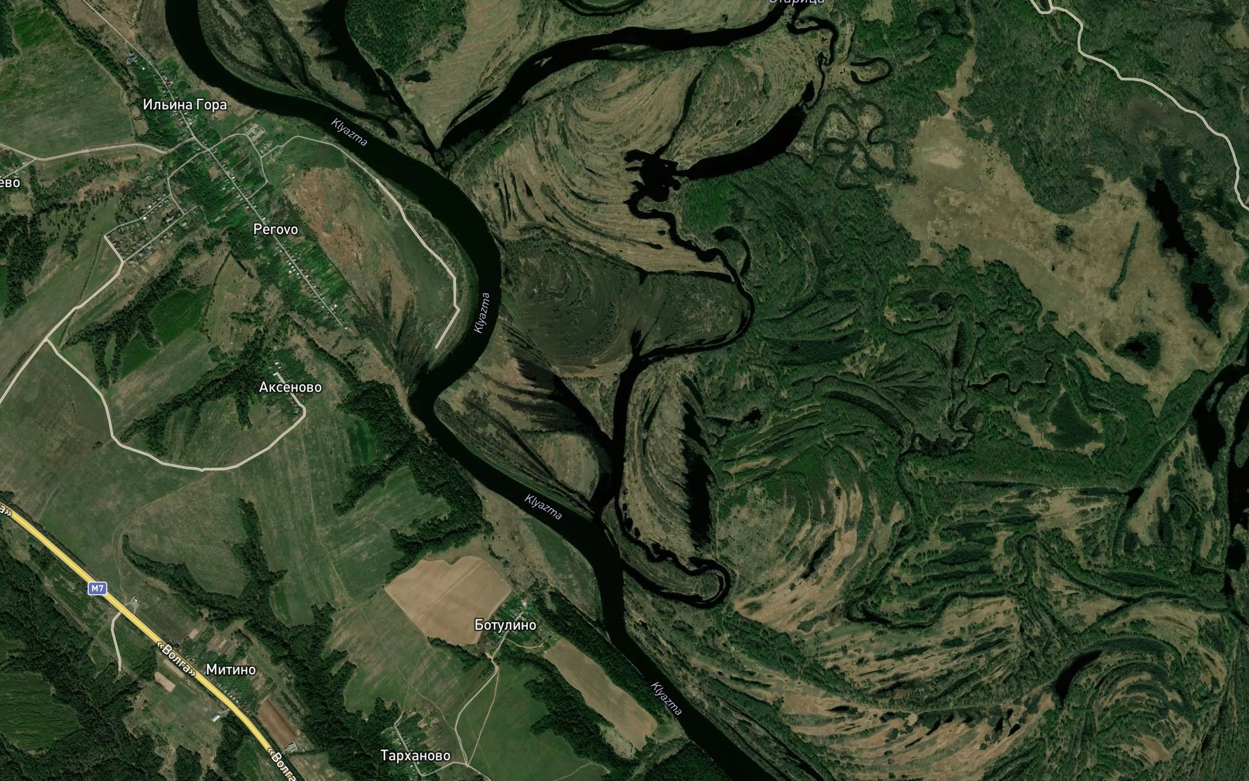 Satellite map of the Ozero Karashovo