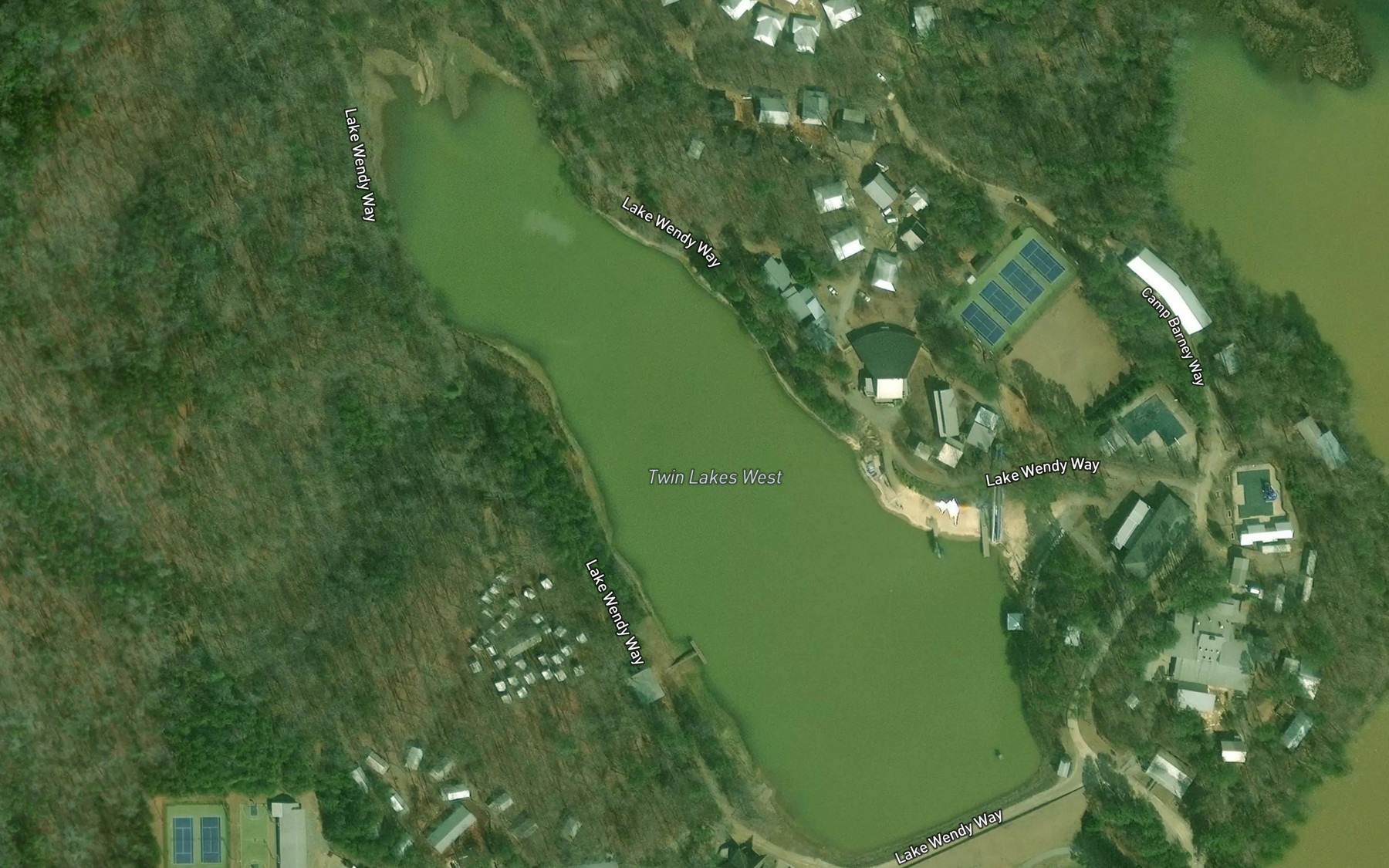 Satellite map of the Twin Lakes West