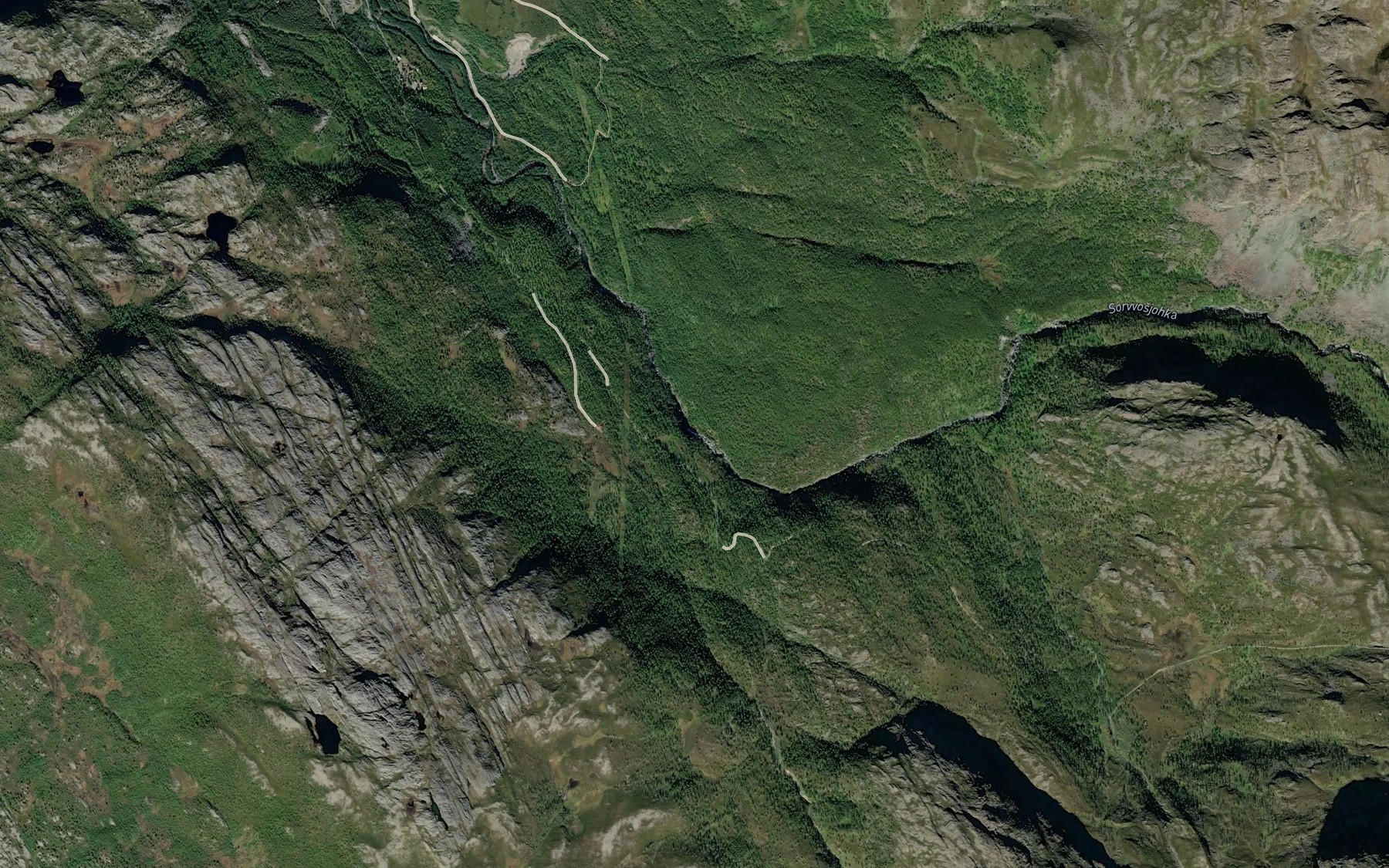 Satellite map of the Badderfossen
