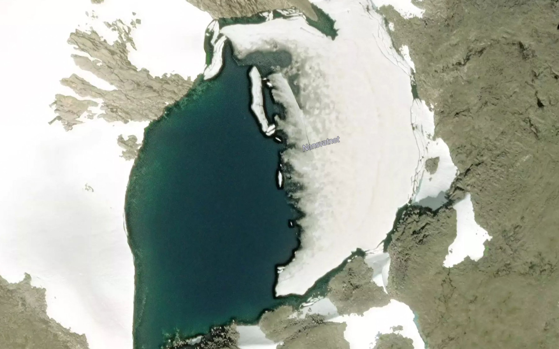 Satellite map of the Nonsvatnet