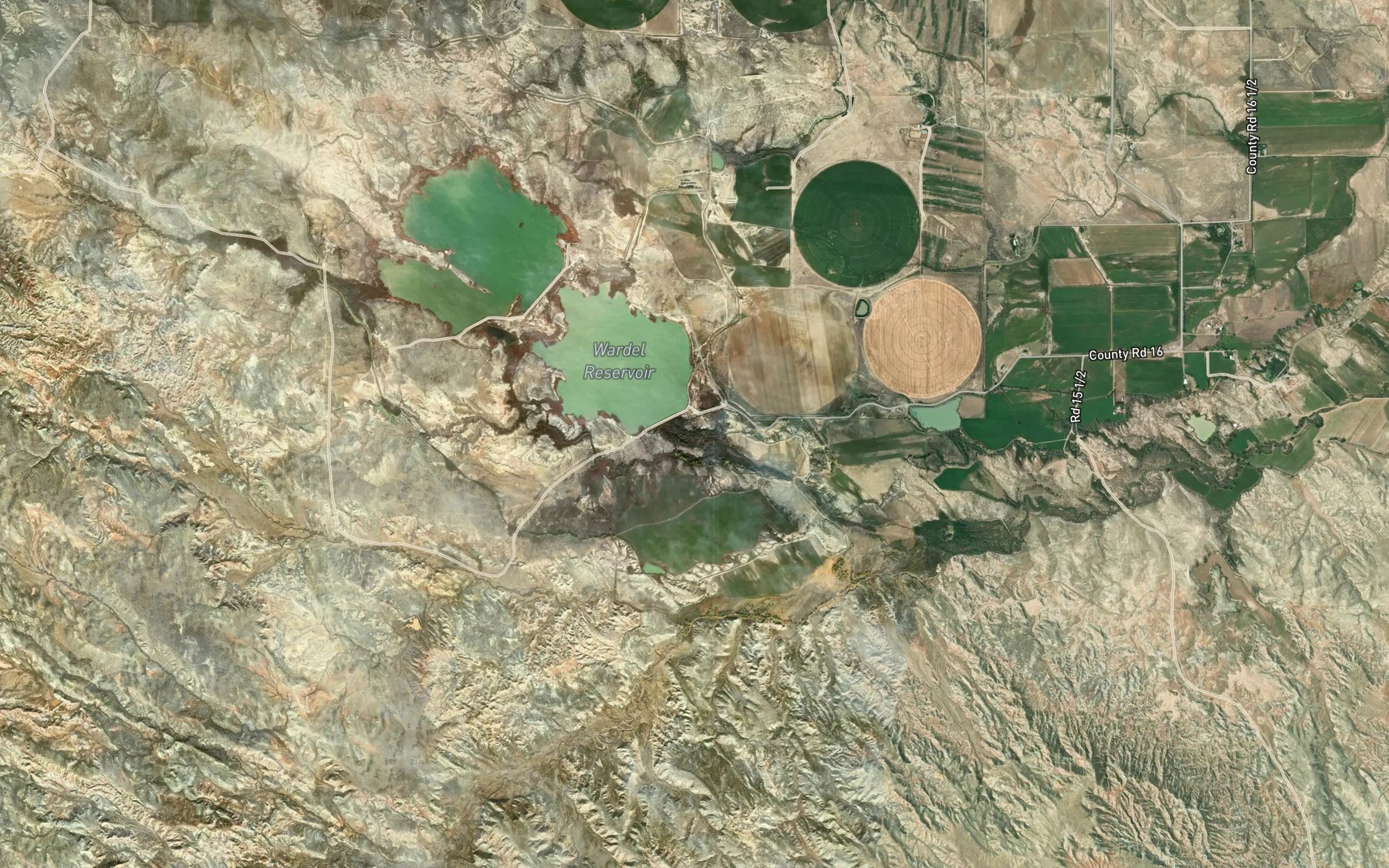 Satellite map of the First Enlargement Fairview Extension Reservoir