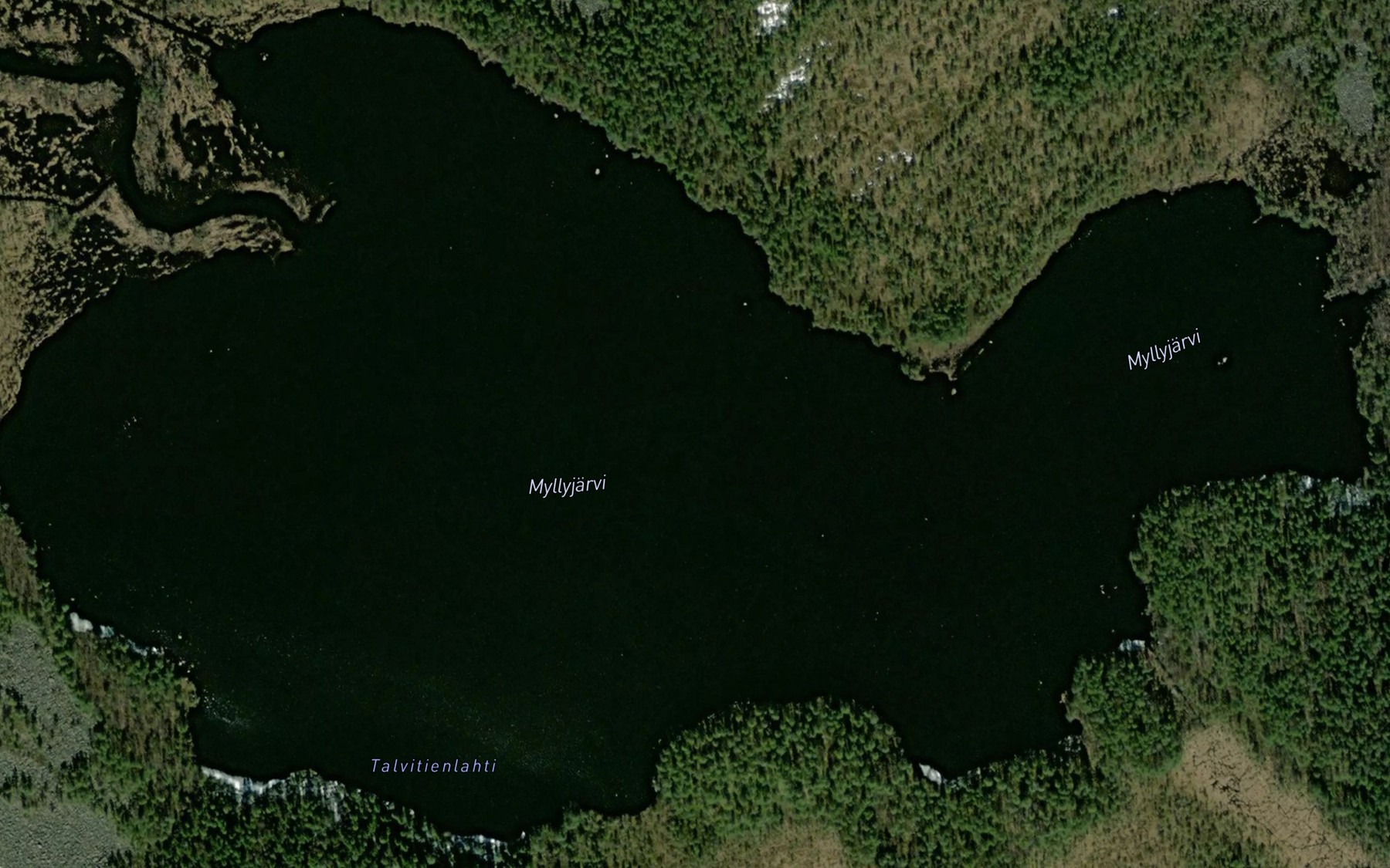 Satellite map of the Myllyjarvi