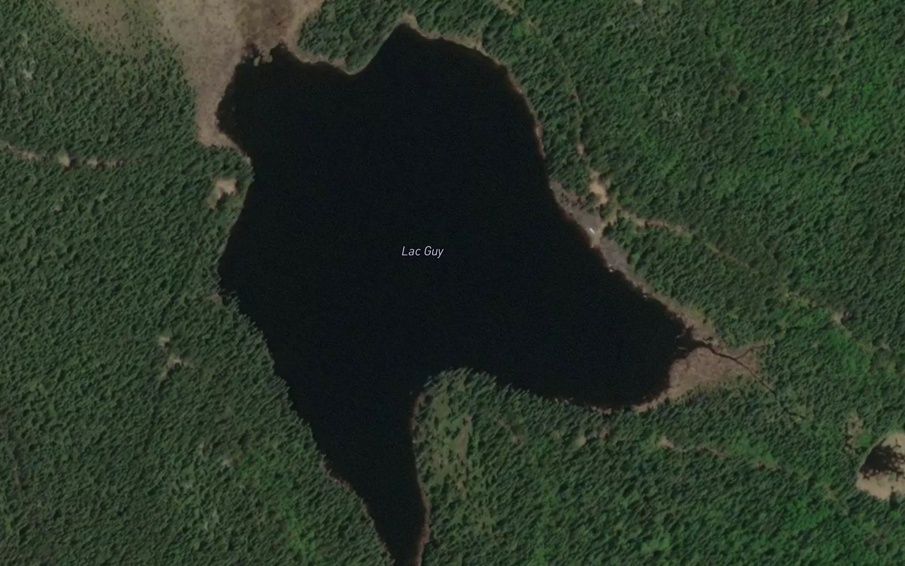 Satellite map of the Lac Guy