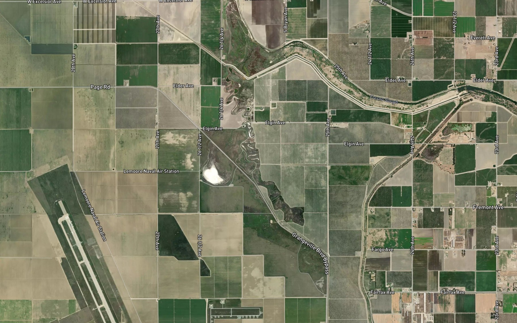 Satellite map of the Boggs Slough
