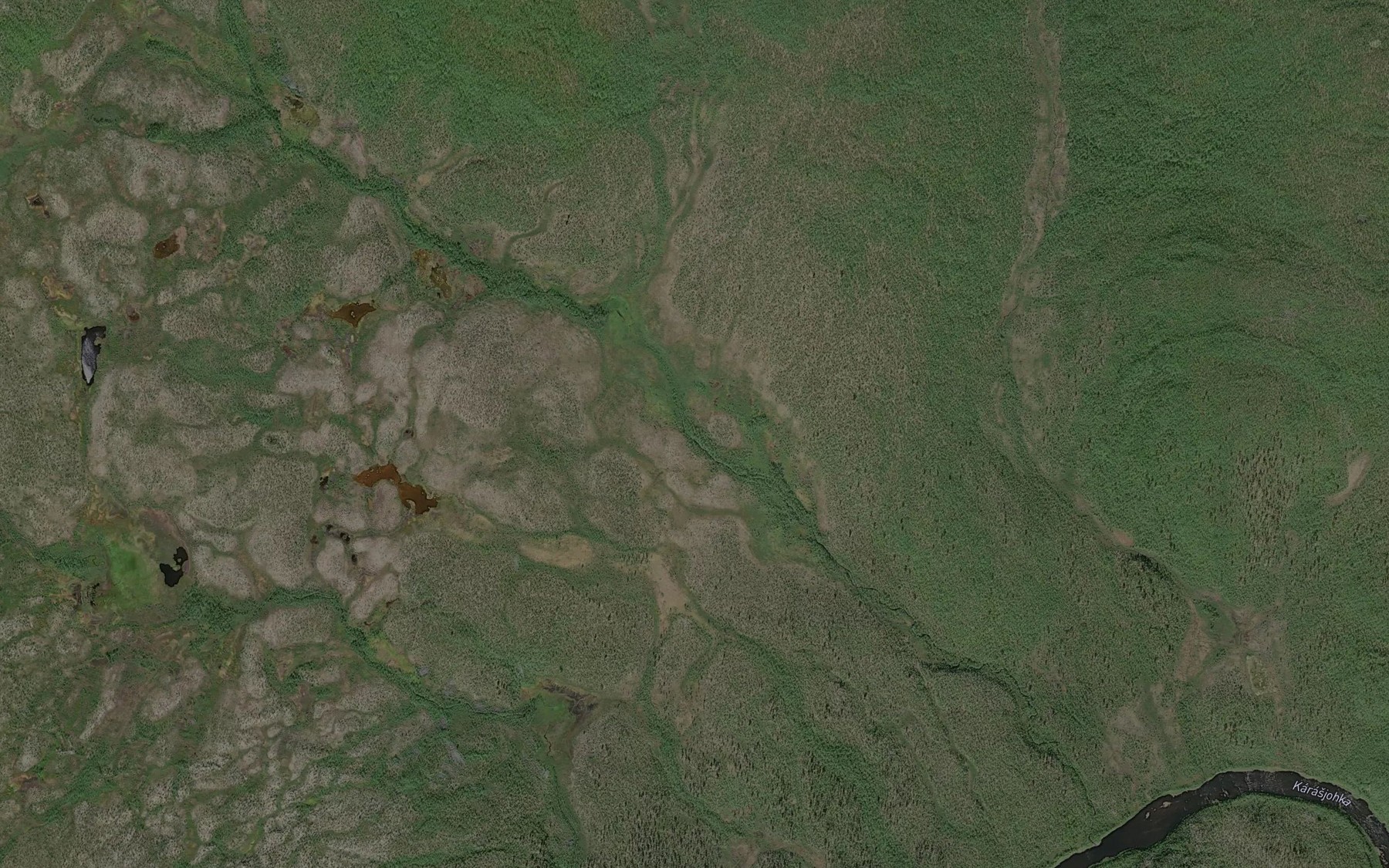 Satellite map of the Galdujakka,bajit