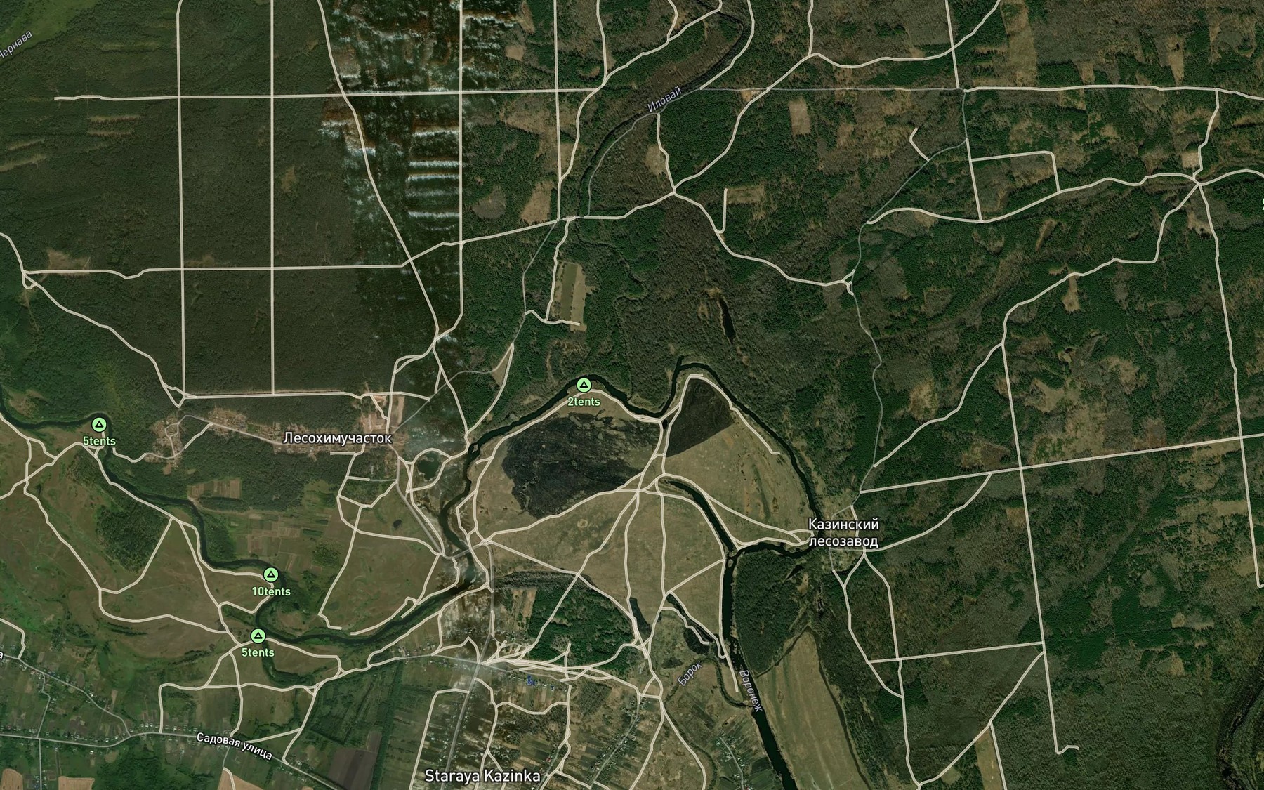 Satellite map of the Ilovay