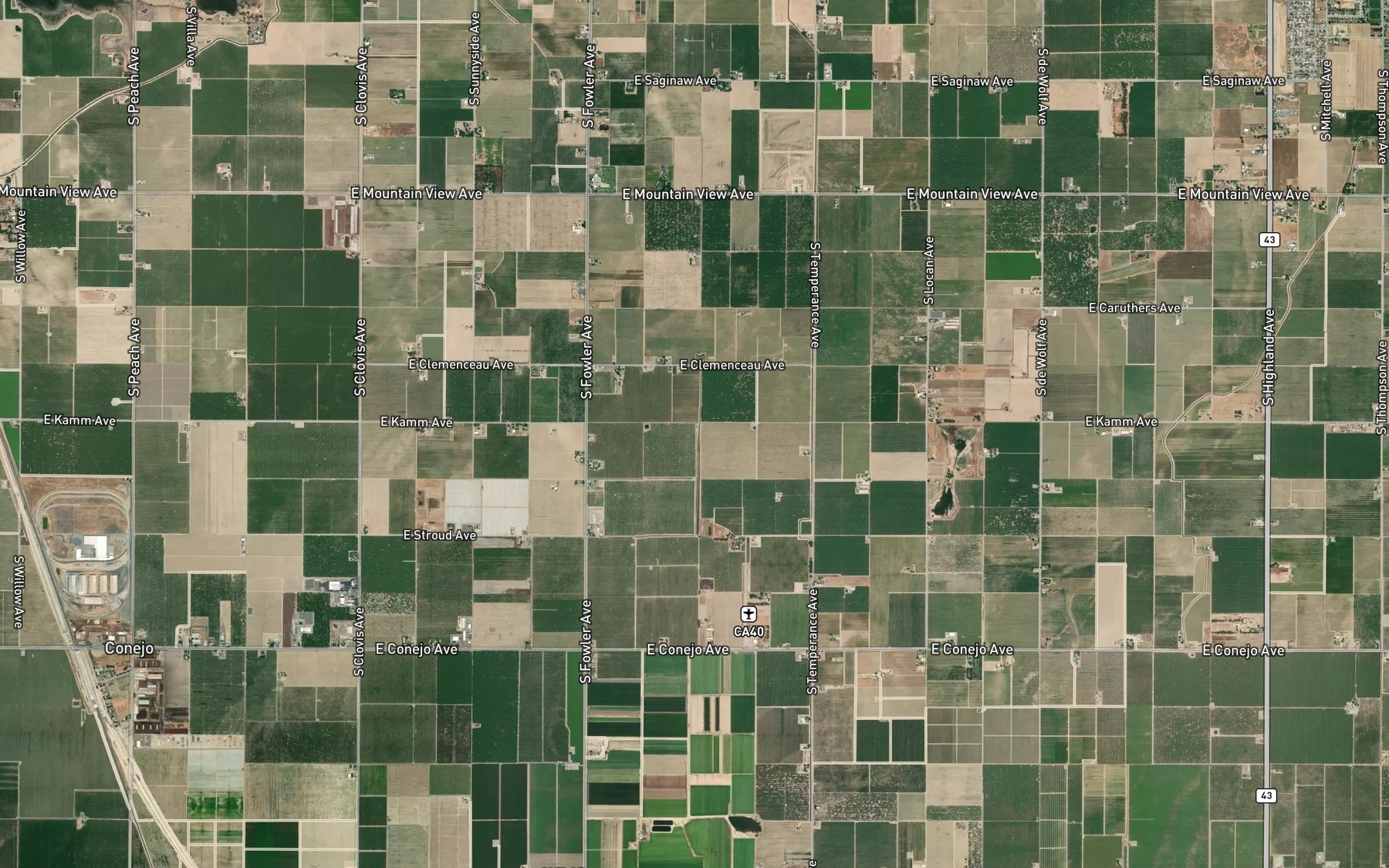 Satellite map of the Wildflower Ditch