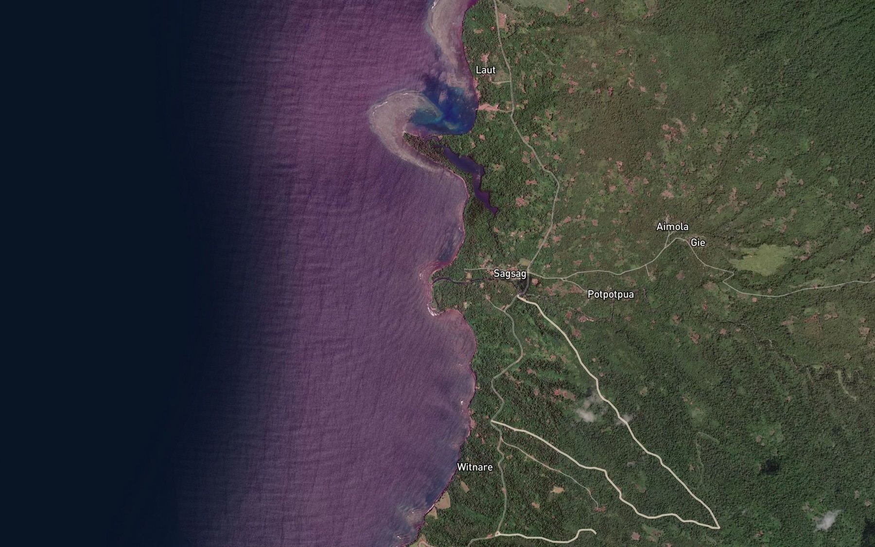 Satellite map of the Gima River