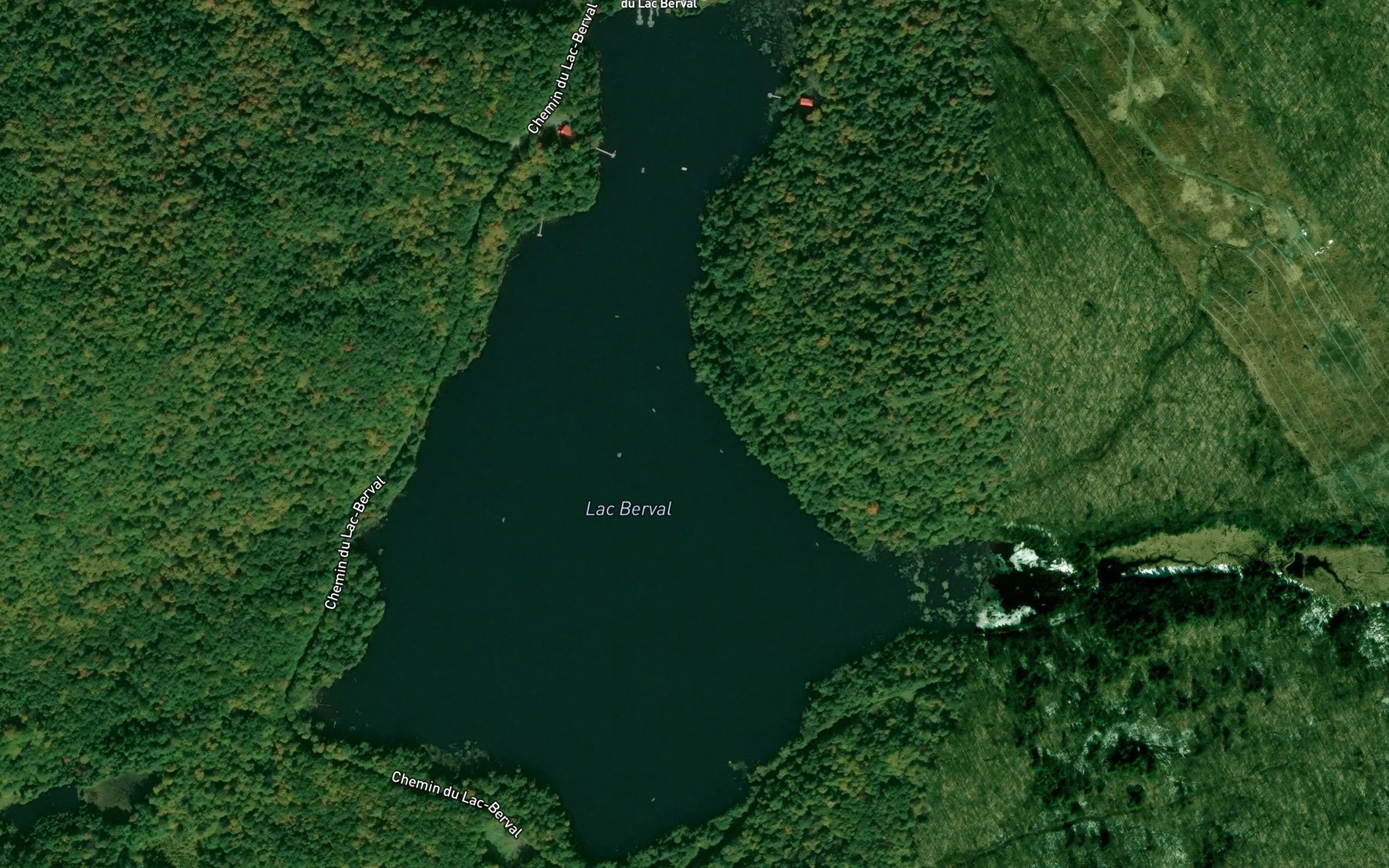 Satellite map of the Lac Berval