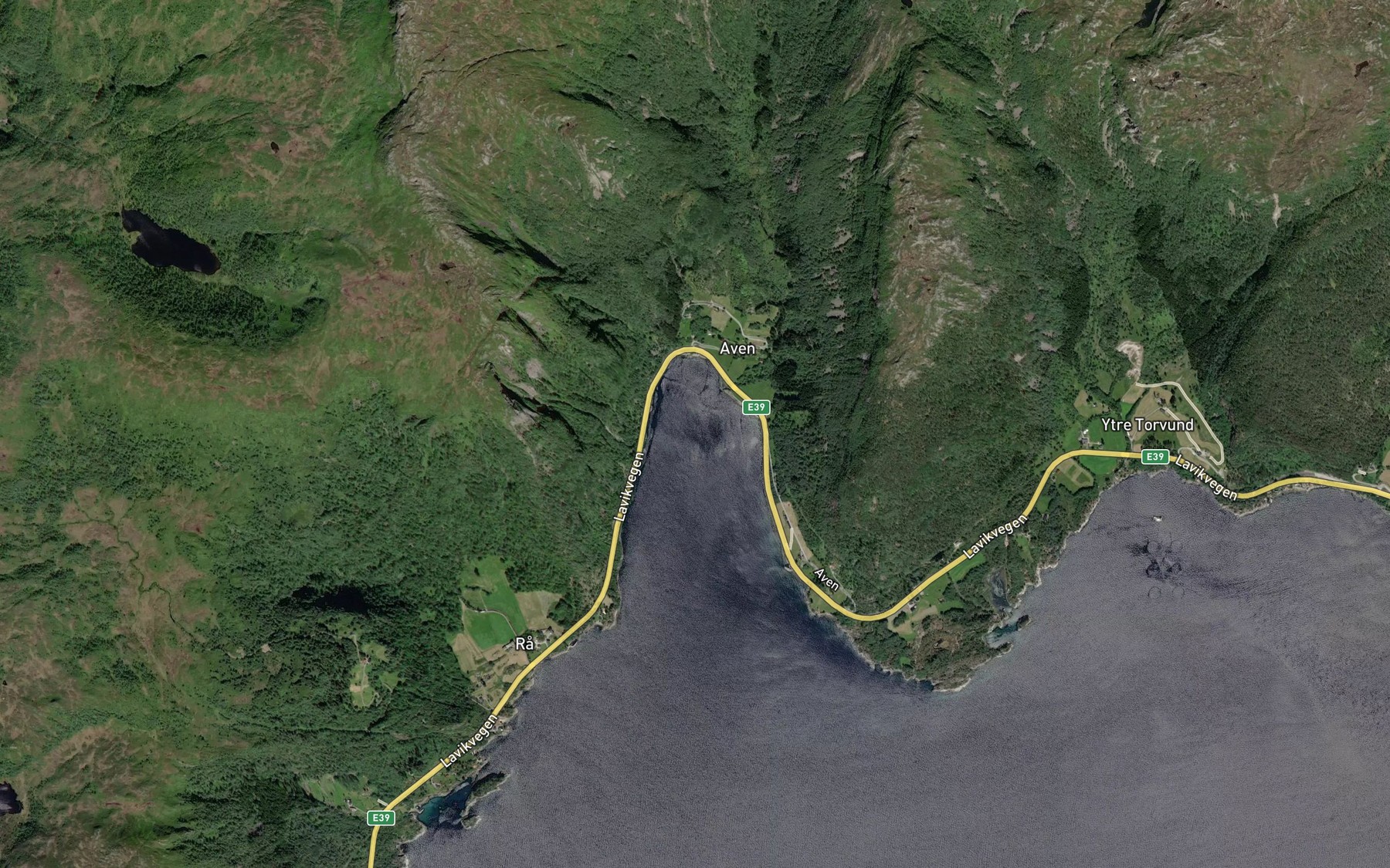 Satellite map of the Avenvika