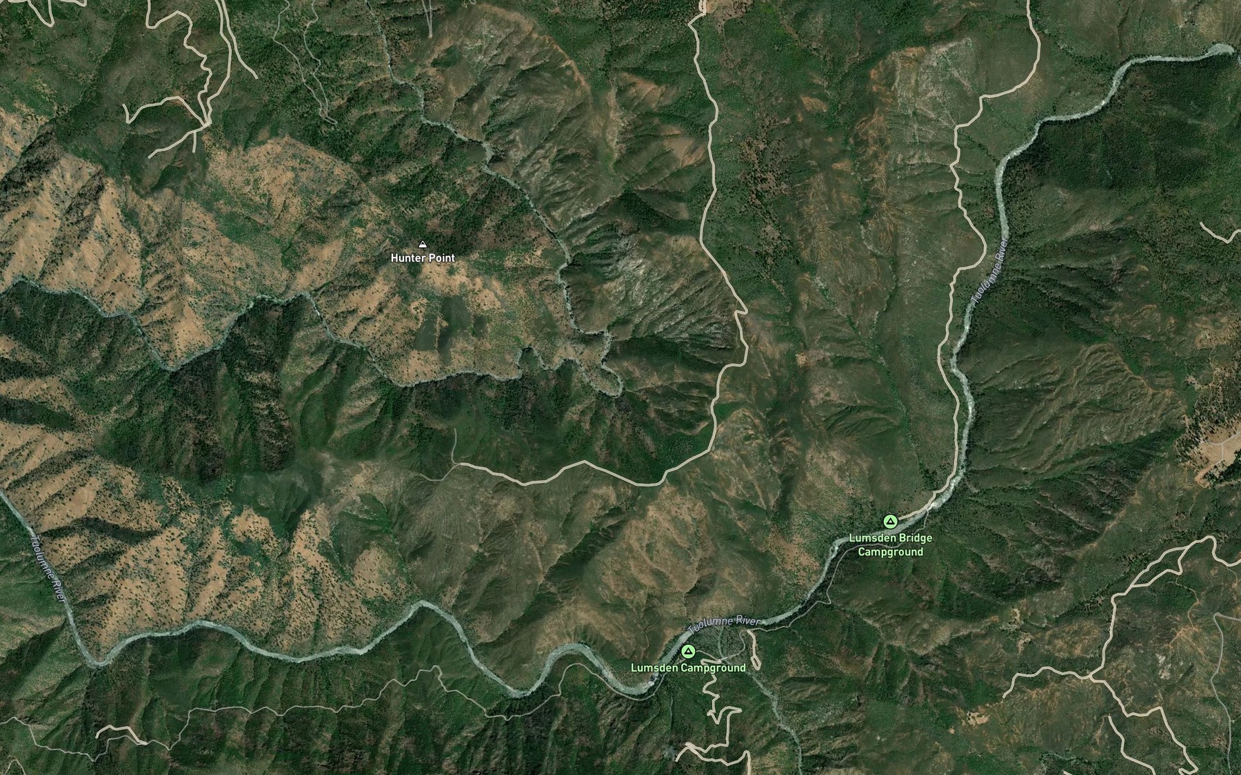 Satellite map of the Hunter Bend