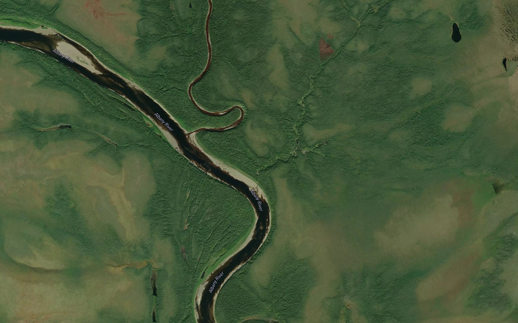 Satellite map of the Muswabik River