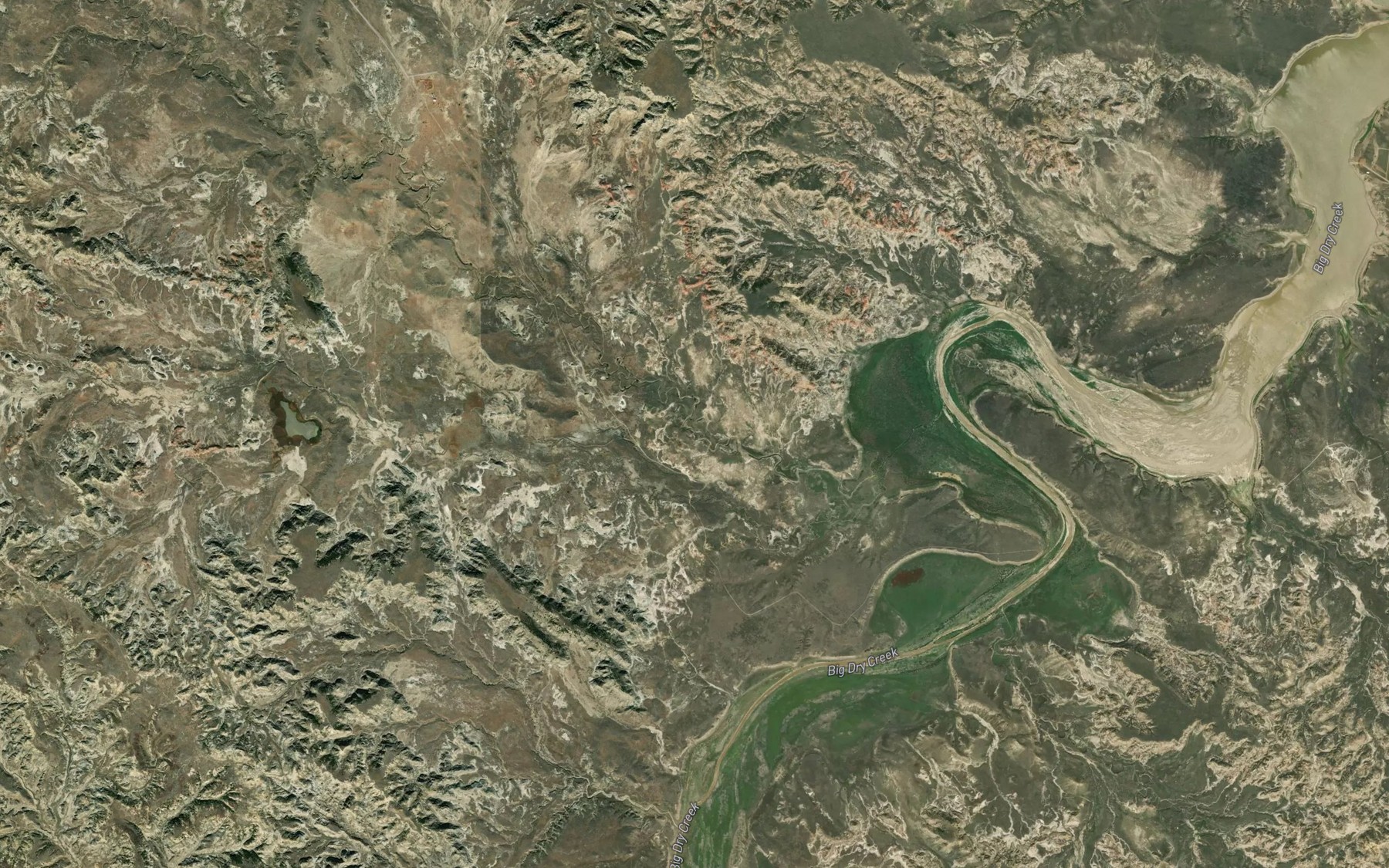 Satellite map of the Snap Creek