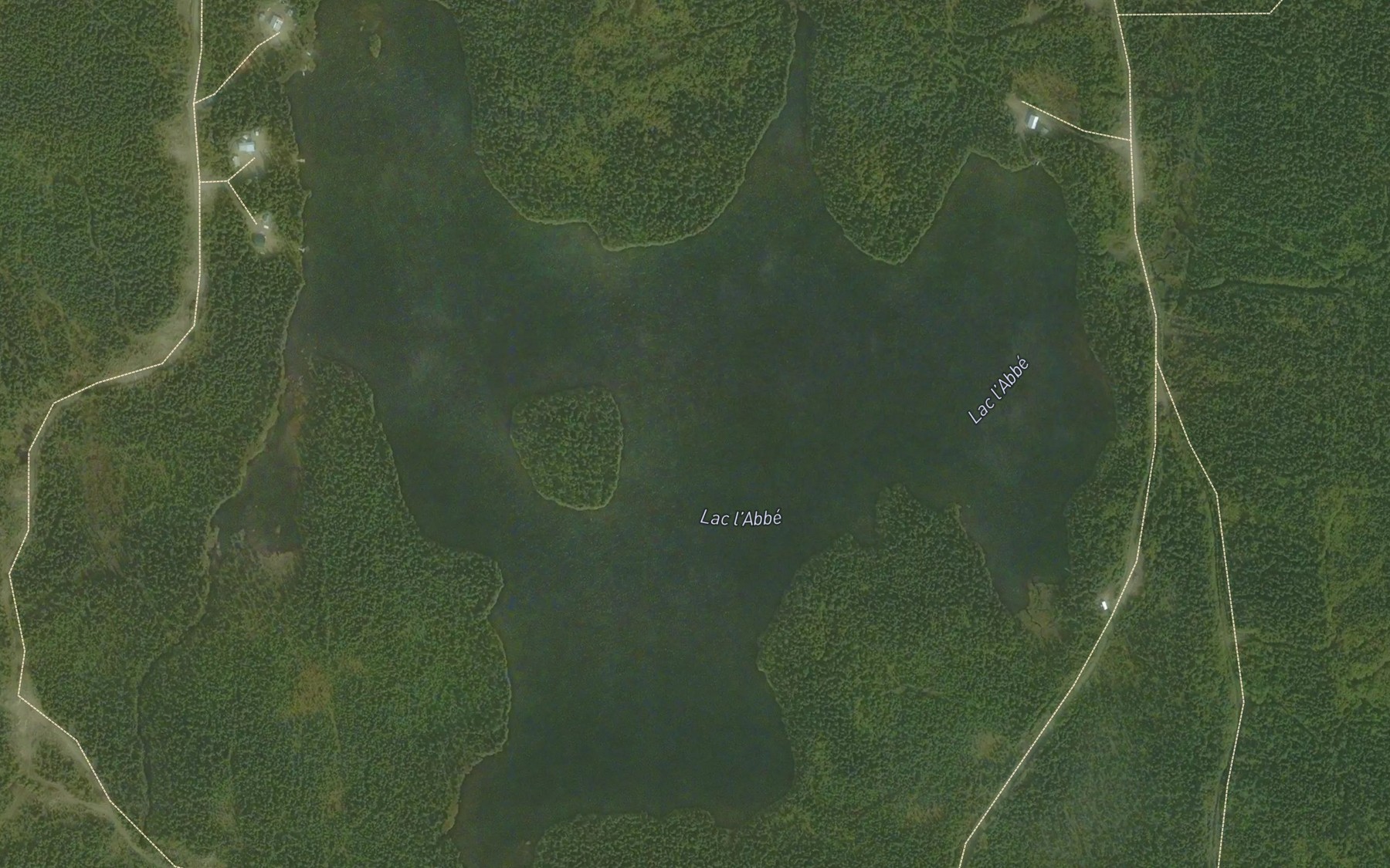 Satellite map of the Lac l'Abbe