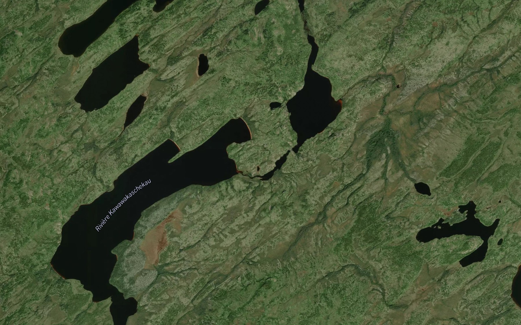 Satellite map of the Rapides Kapimitapischechuch