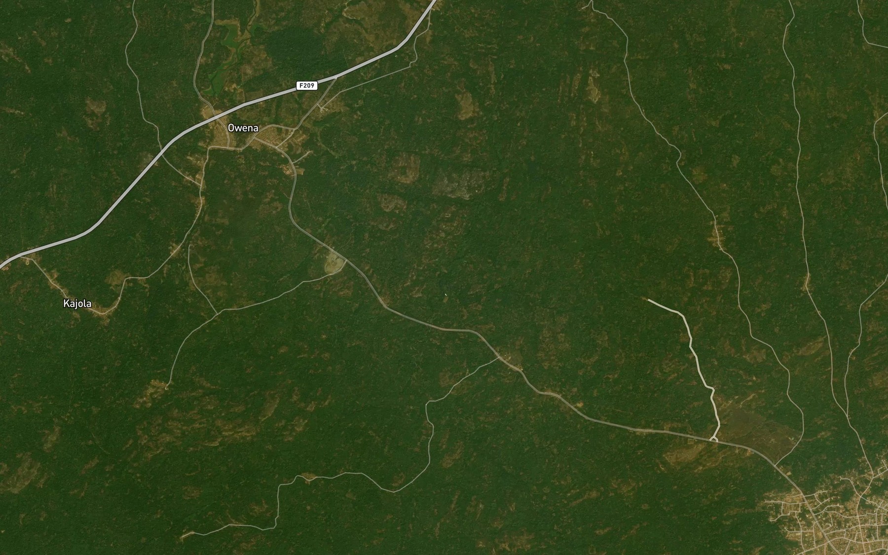 Satellite map of the Ipelu River