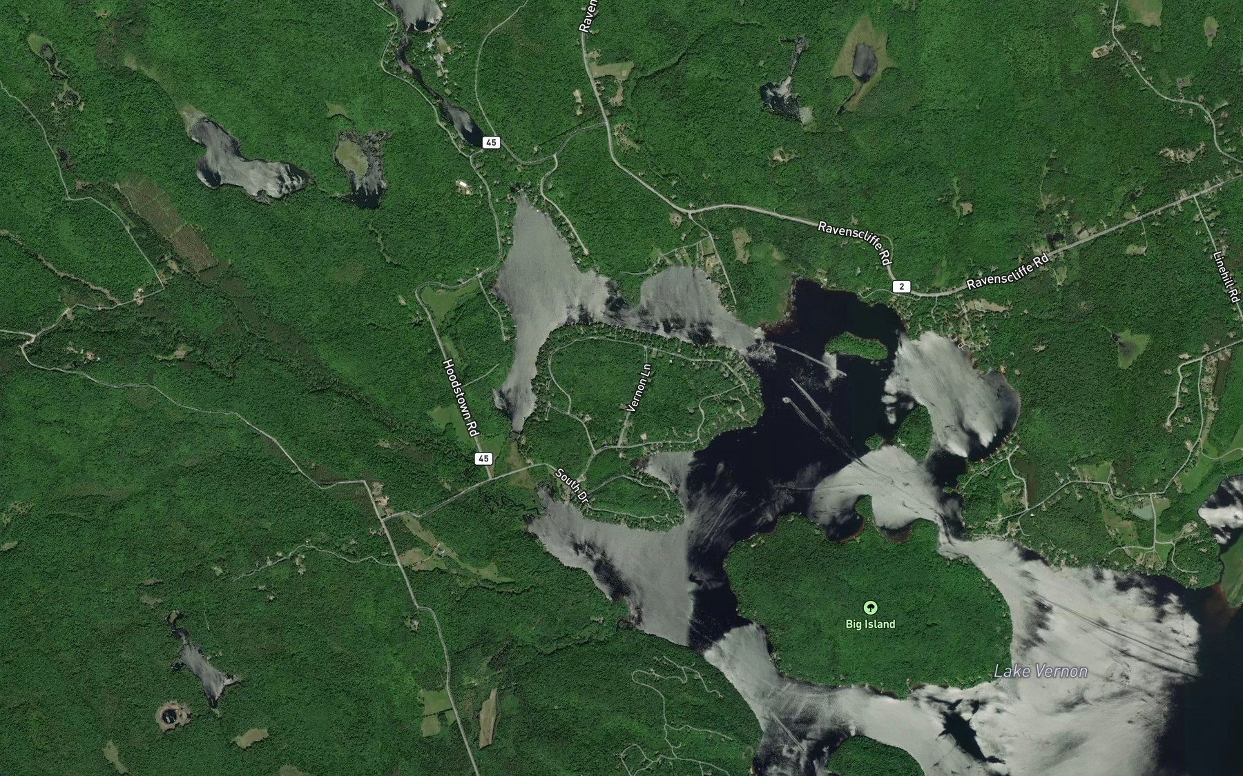 Satellite map of the Black Creek