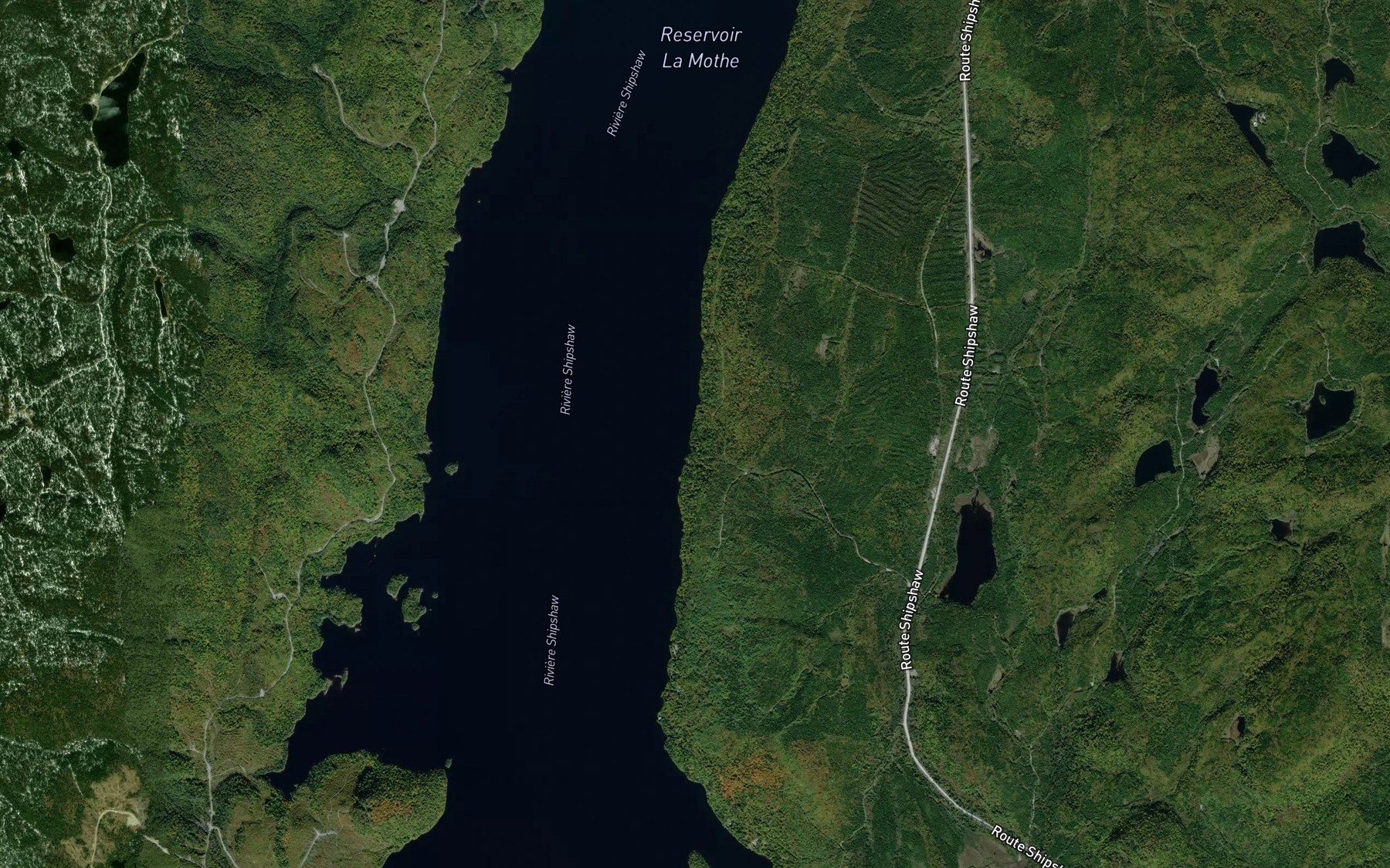 Satellite map of the Lac La Mothe