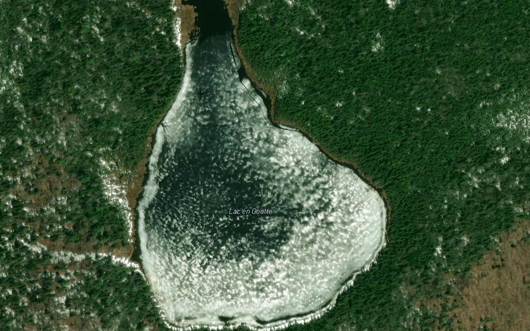 Satellite map of the Lac en Goutte