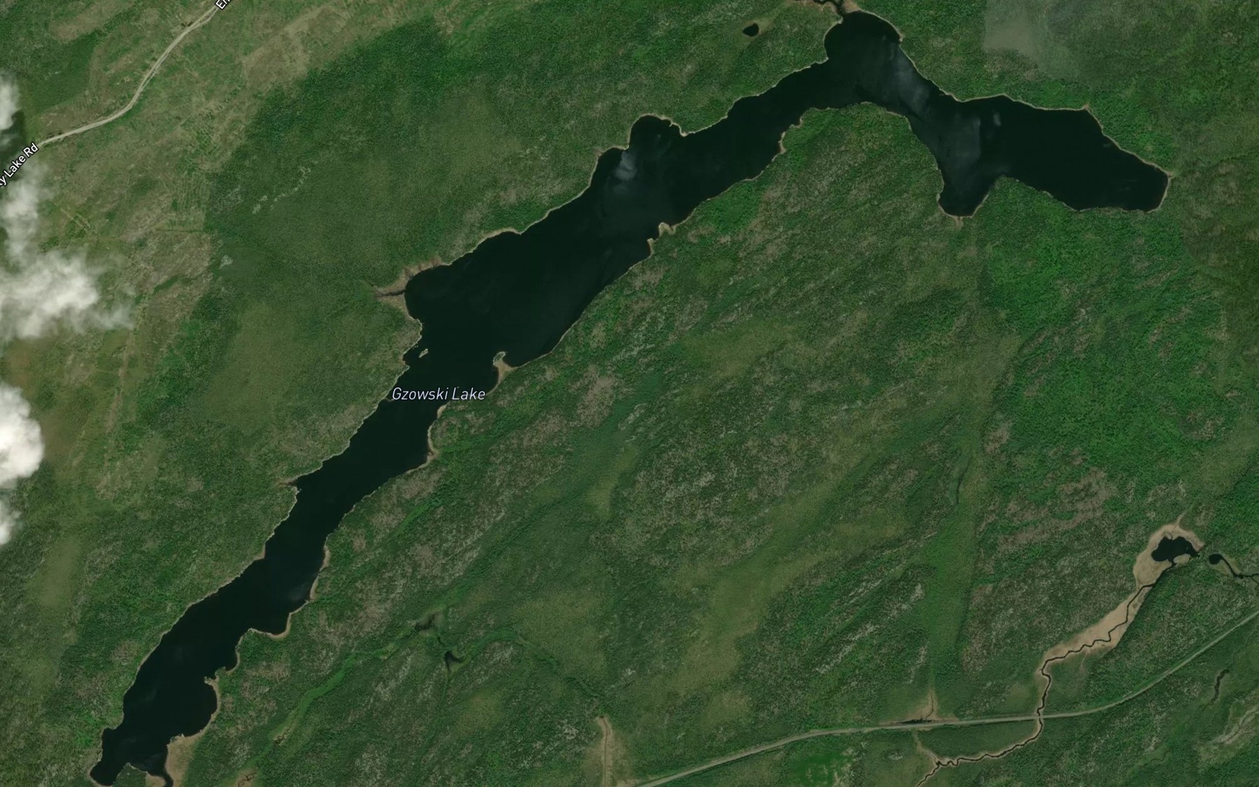 Satellite map of the Gzowski Lake