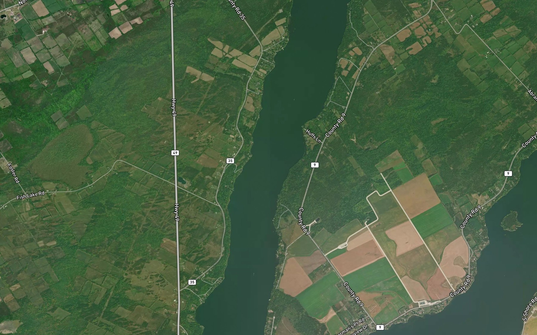 Satellite map of the Long Reach