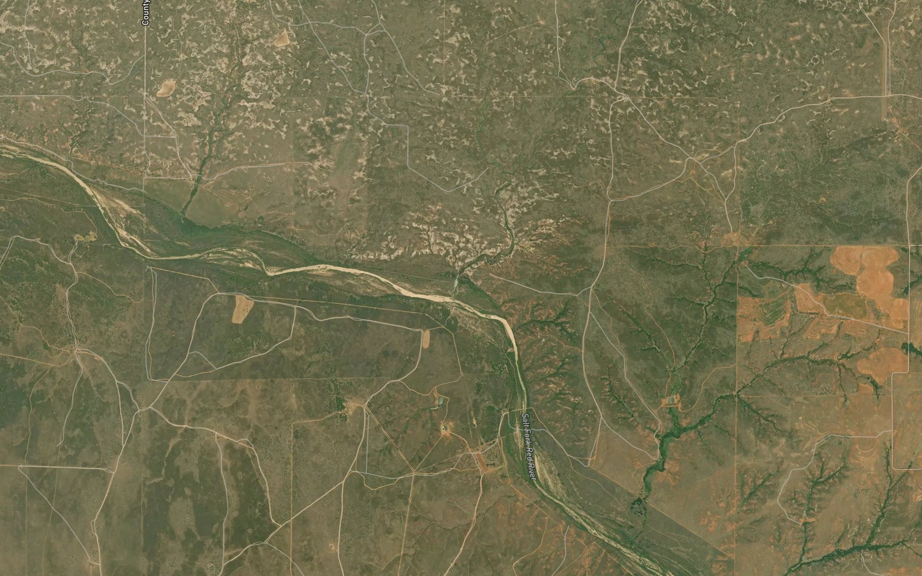 Satellite map of the OM Creek