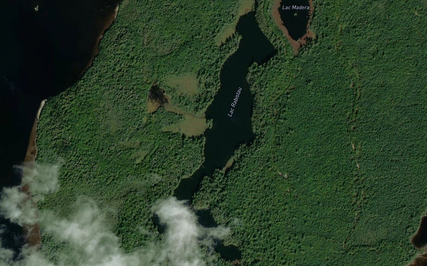 Satellite map of the Lac Rabistau