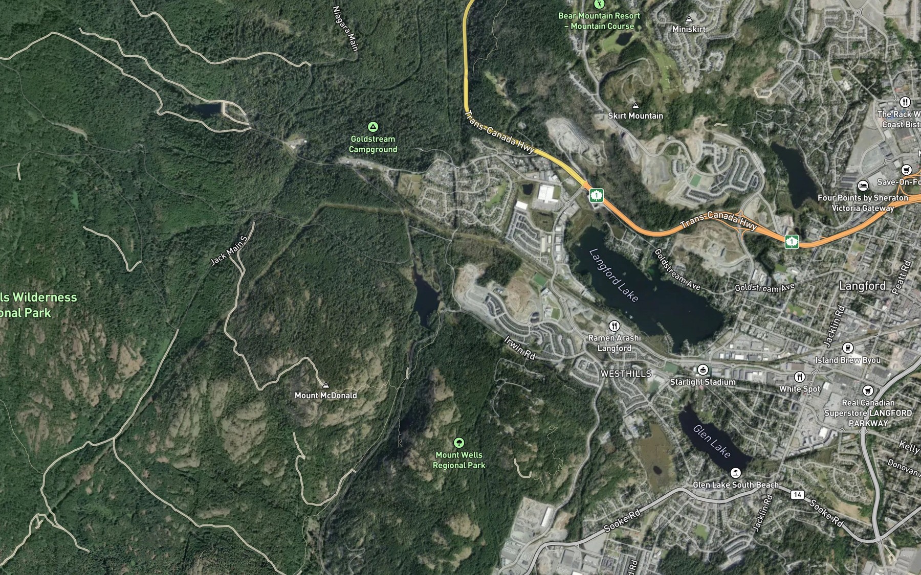 Satellite map of the Humpback Reservoir