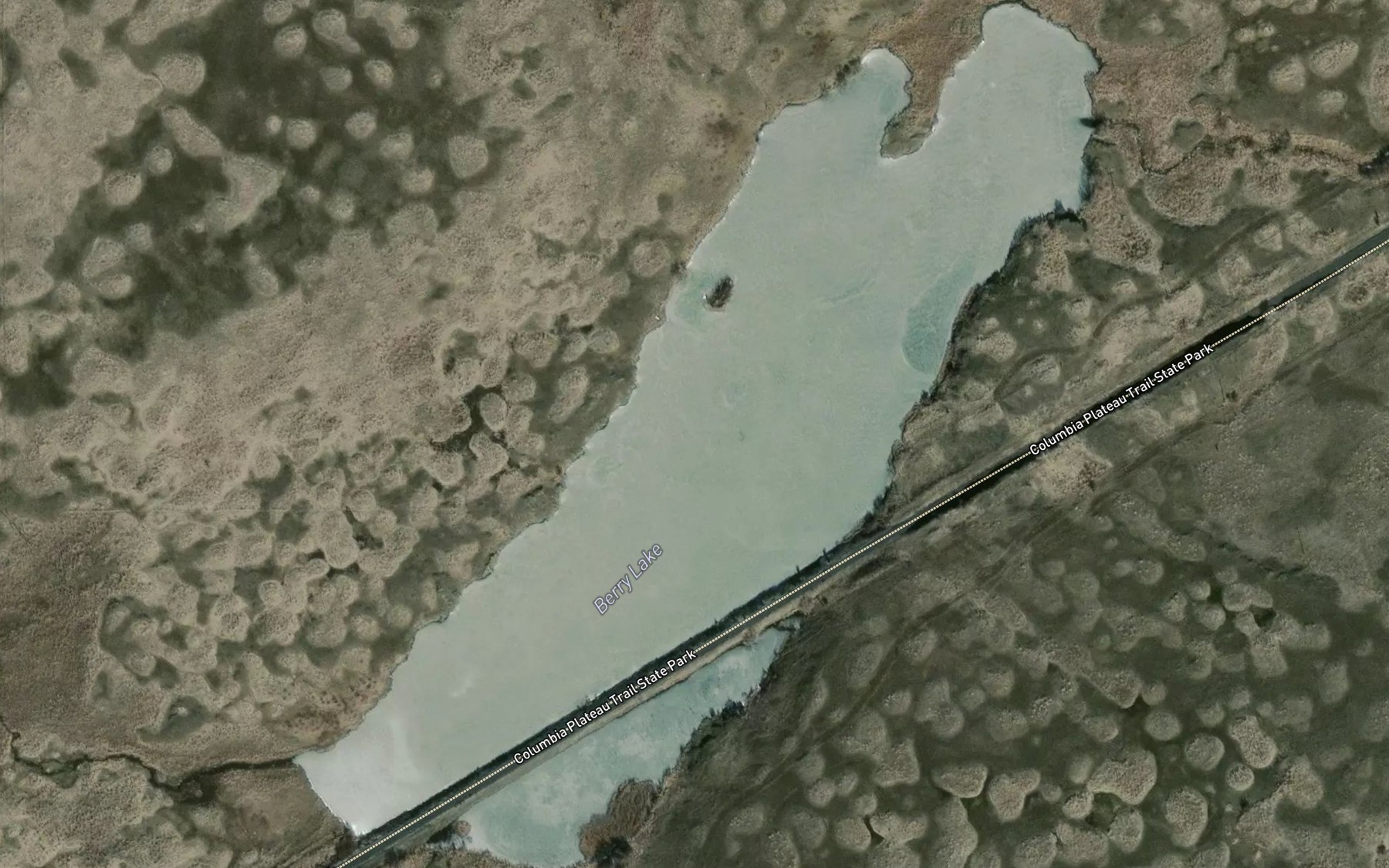 Satellite map of the Berry Lake