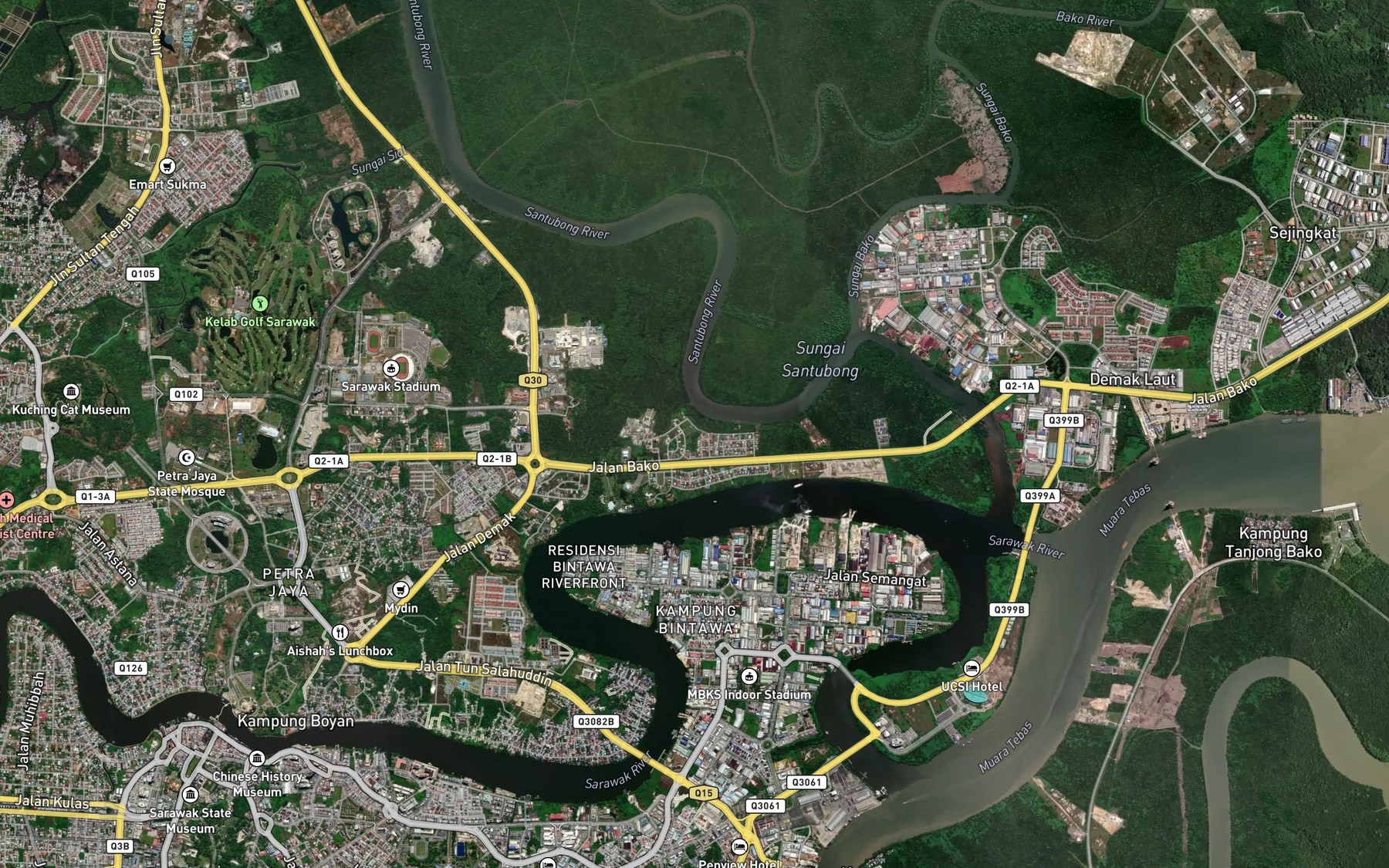 Satellite map of the Prima Donna Reach