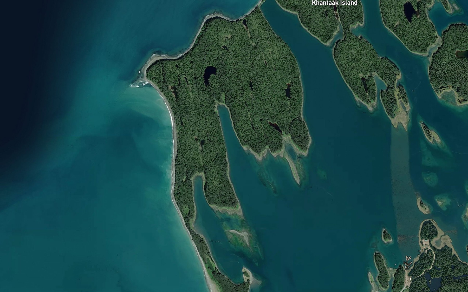 Satellite map of the Rurik Harbor