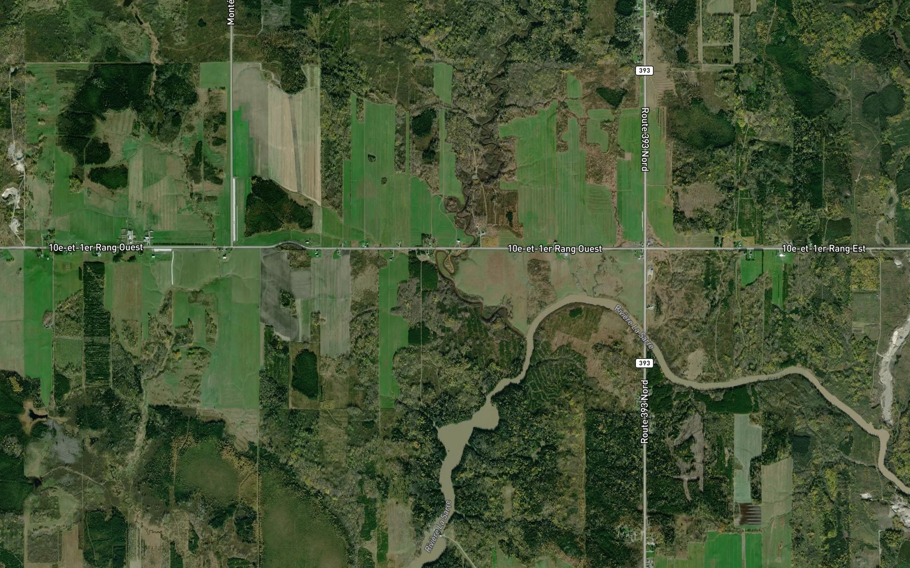 Satellite map of the Cours d'eau Provencher