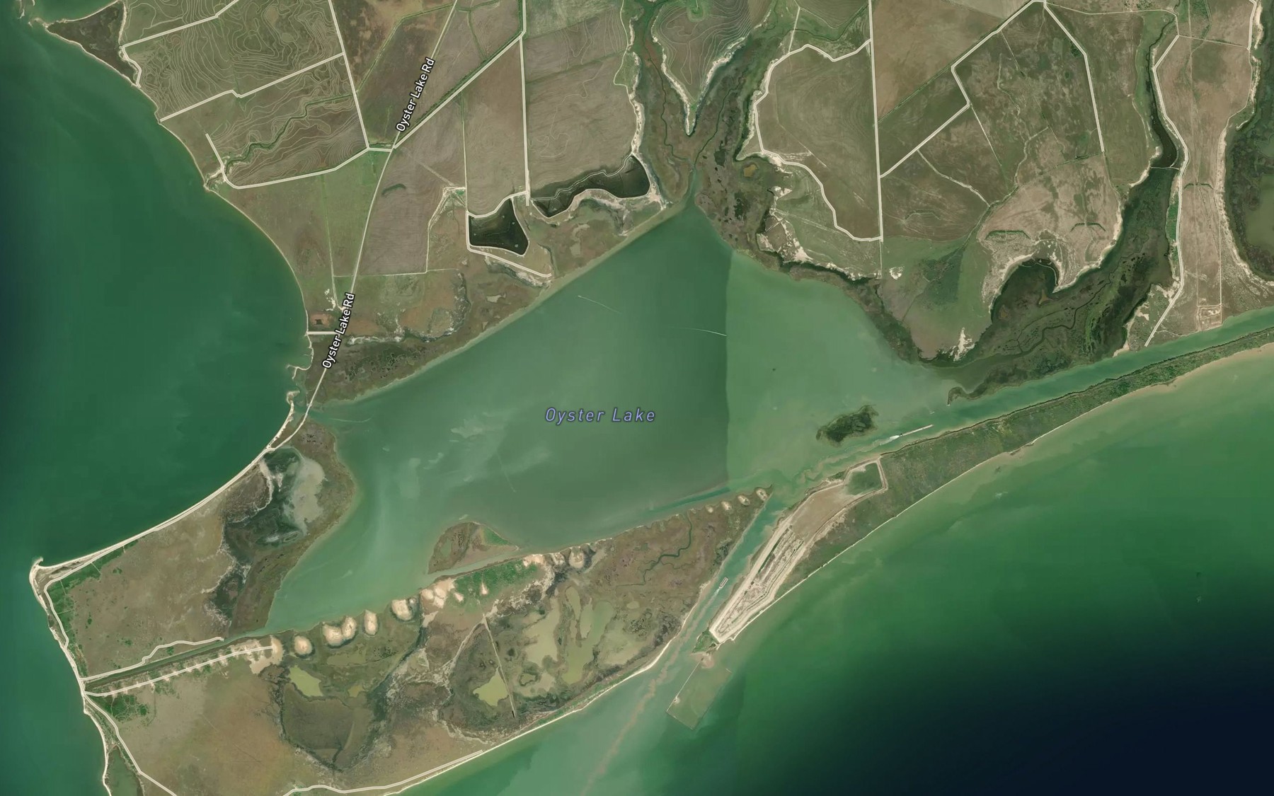 Satellite map of the Oyster Lake