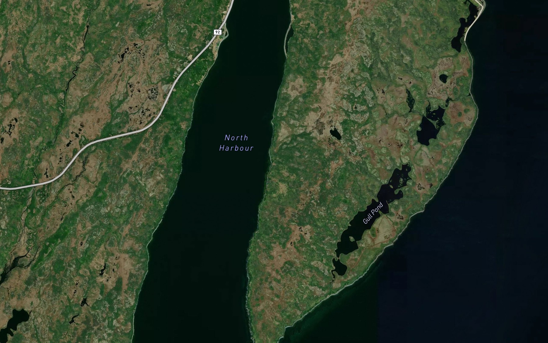 Satellite map of the Taylors Cove