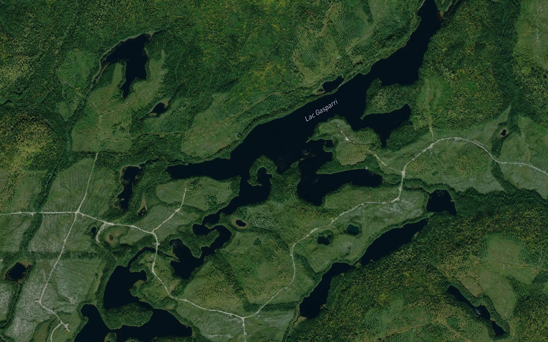 Satellite map of the Lac Gasparri
