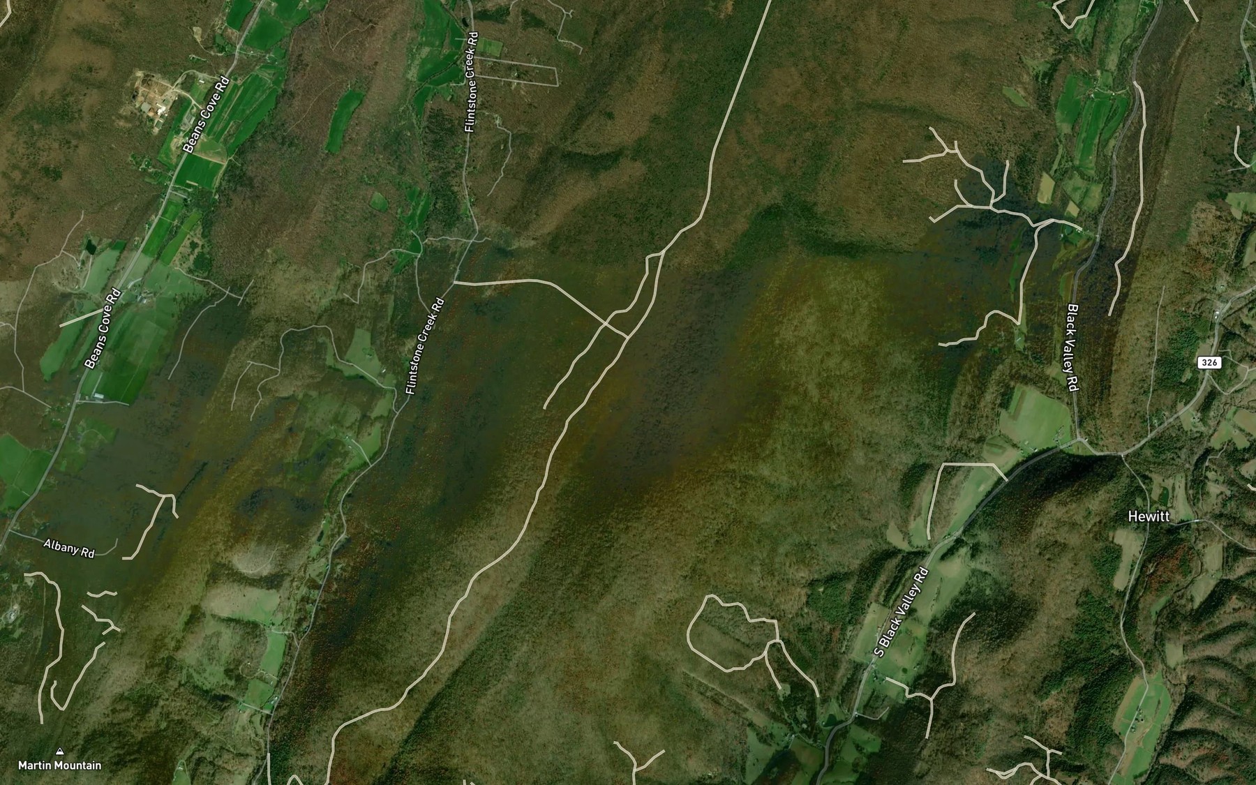 Satellite map of the Big Pond