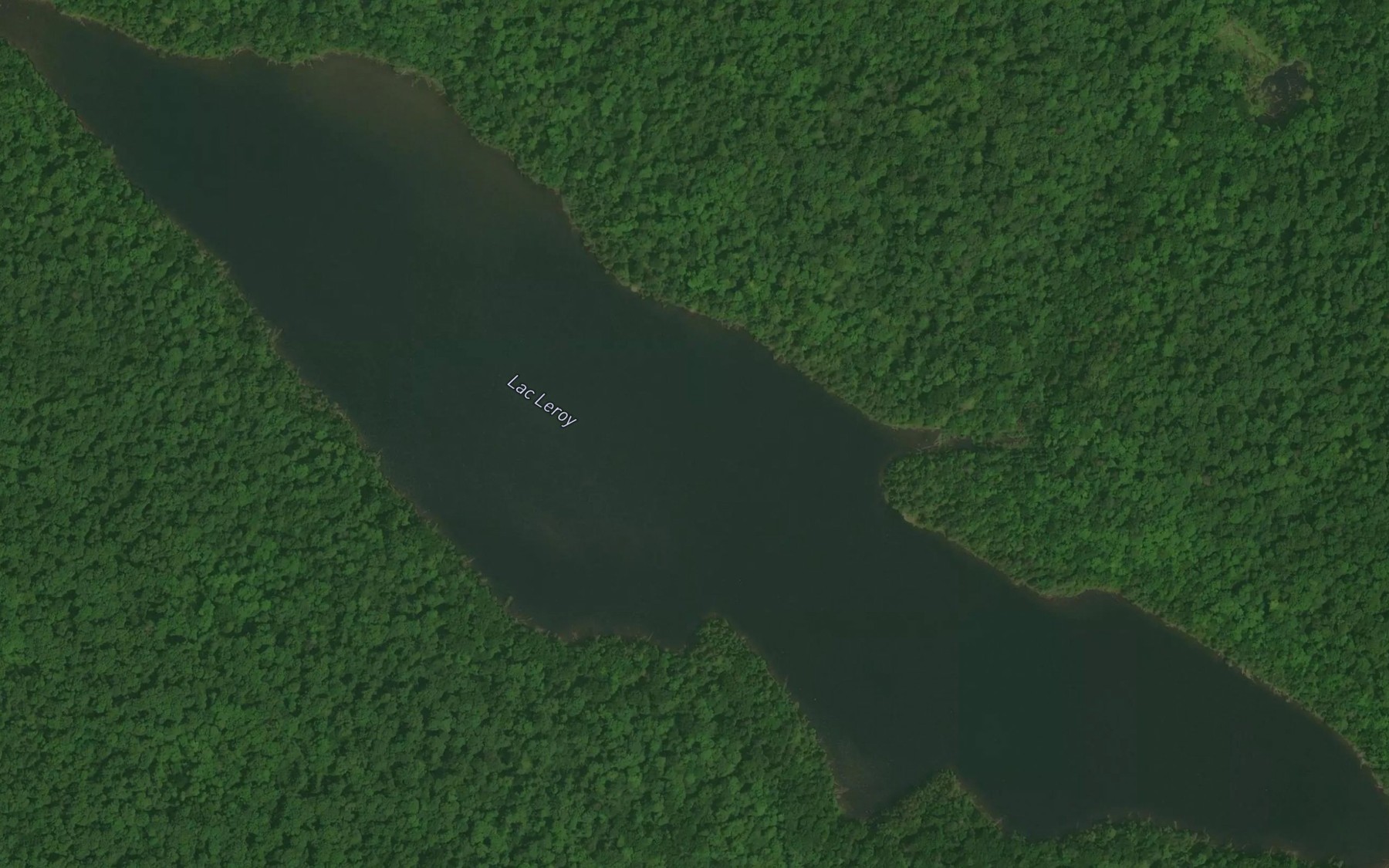 Satellite map of the Lac Leroy