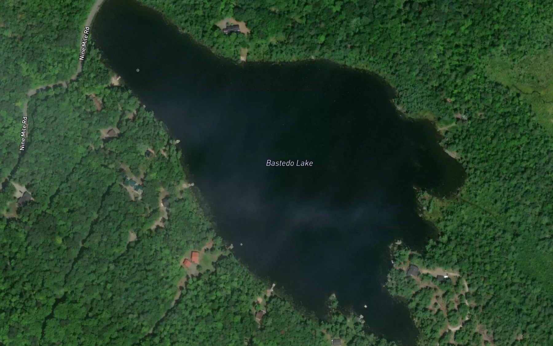 Satellite map of the Bastedo Lake