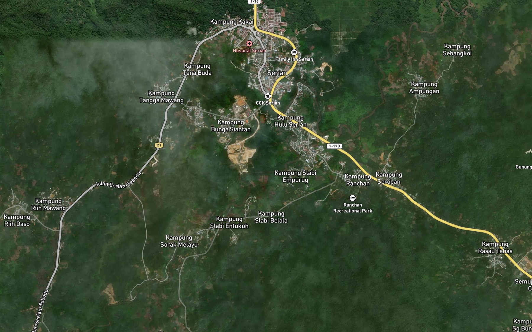 Satellite map of the Lubok Empurong