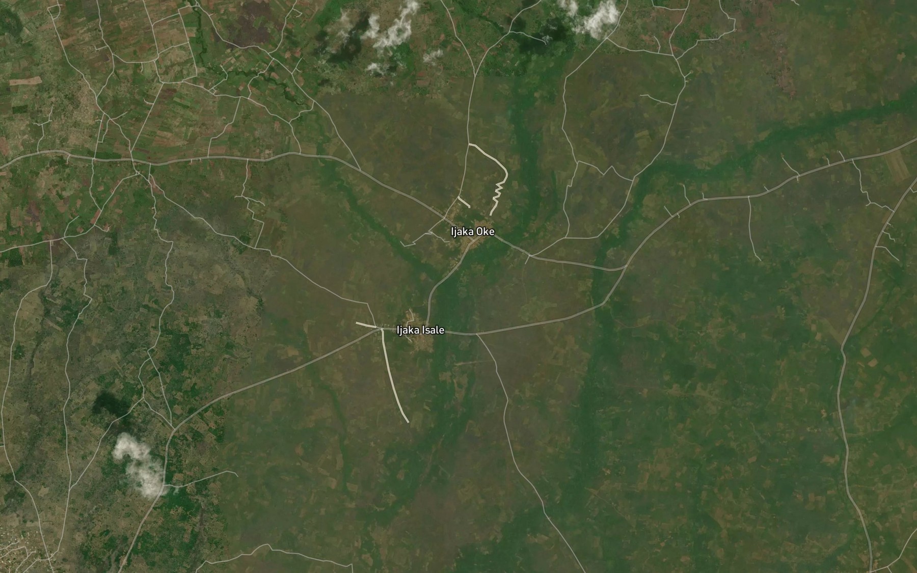 Satellite map of the River Awosi