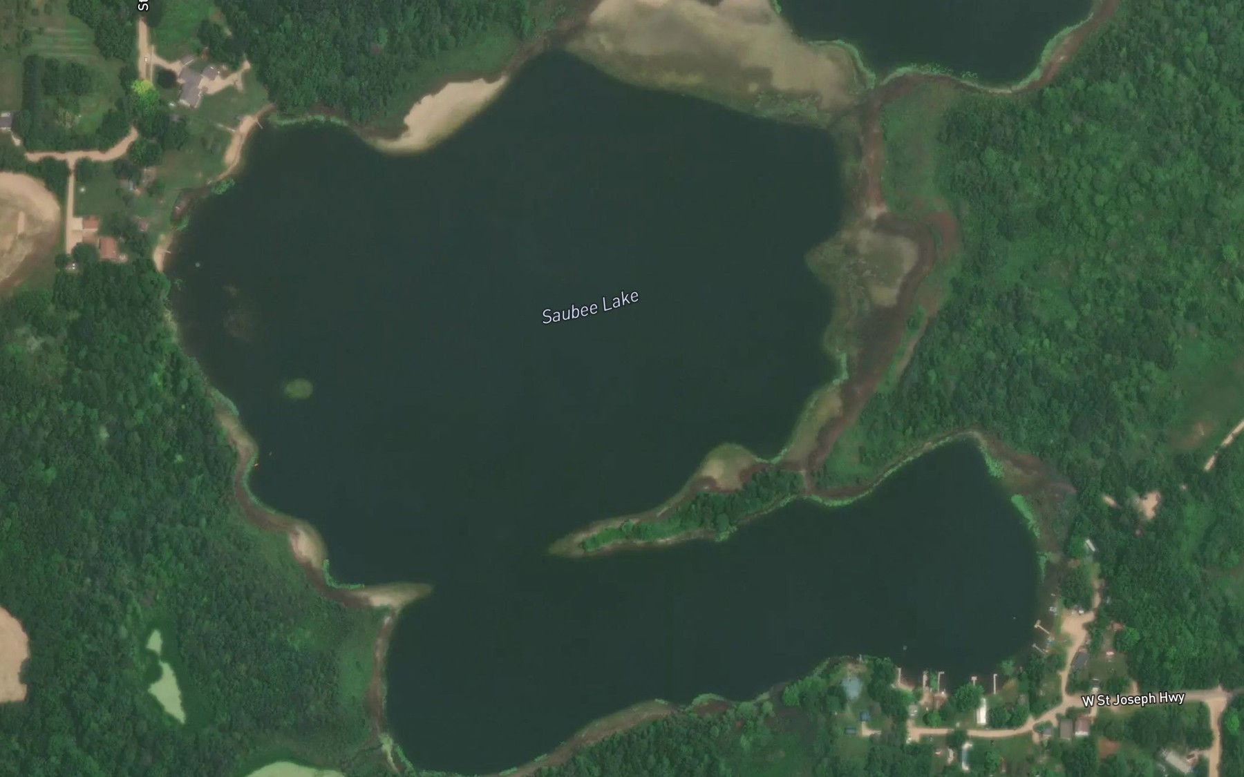 Satellite map of the Saubee Lake