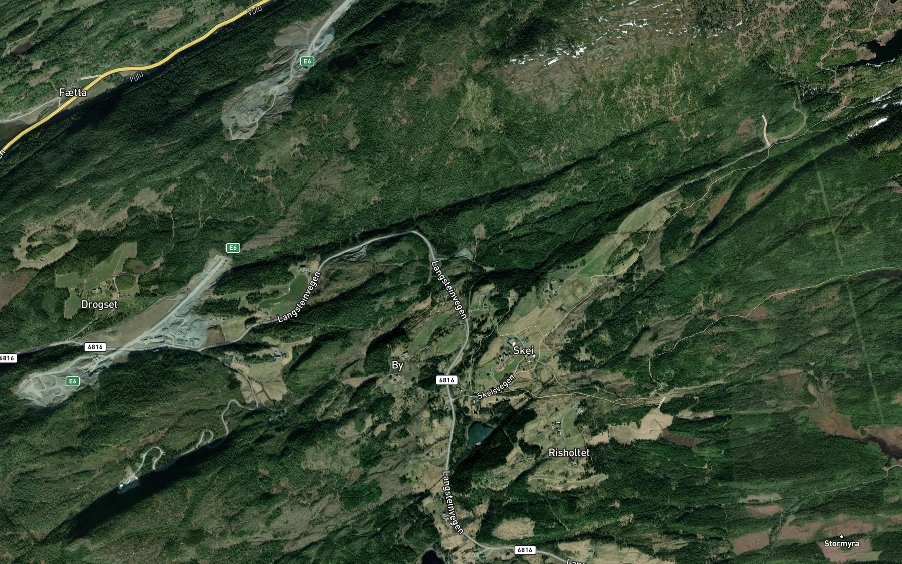 Satellite map of the Stormyrbekken