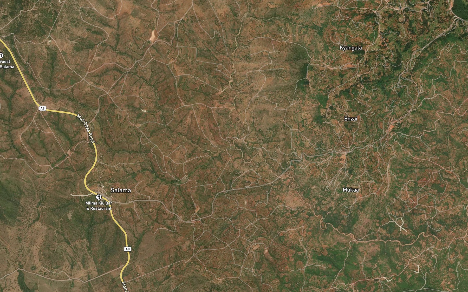 Satellite map of the Pumbu