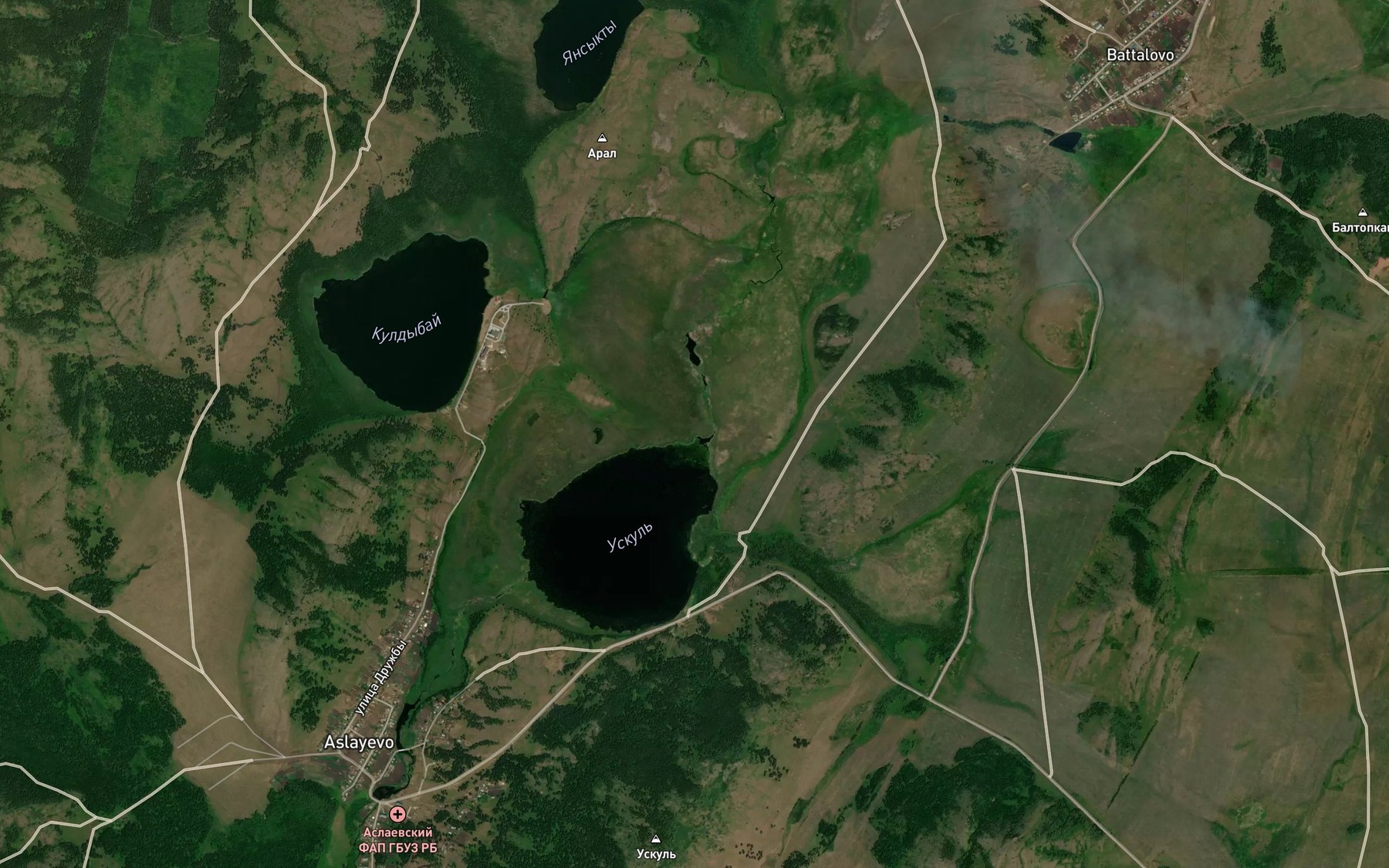 Satellite map of the Kly