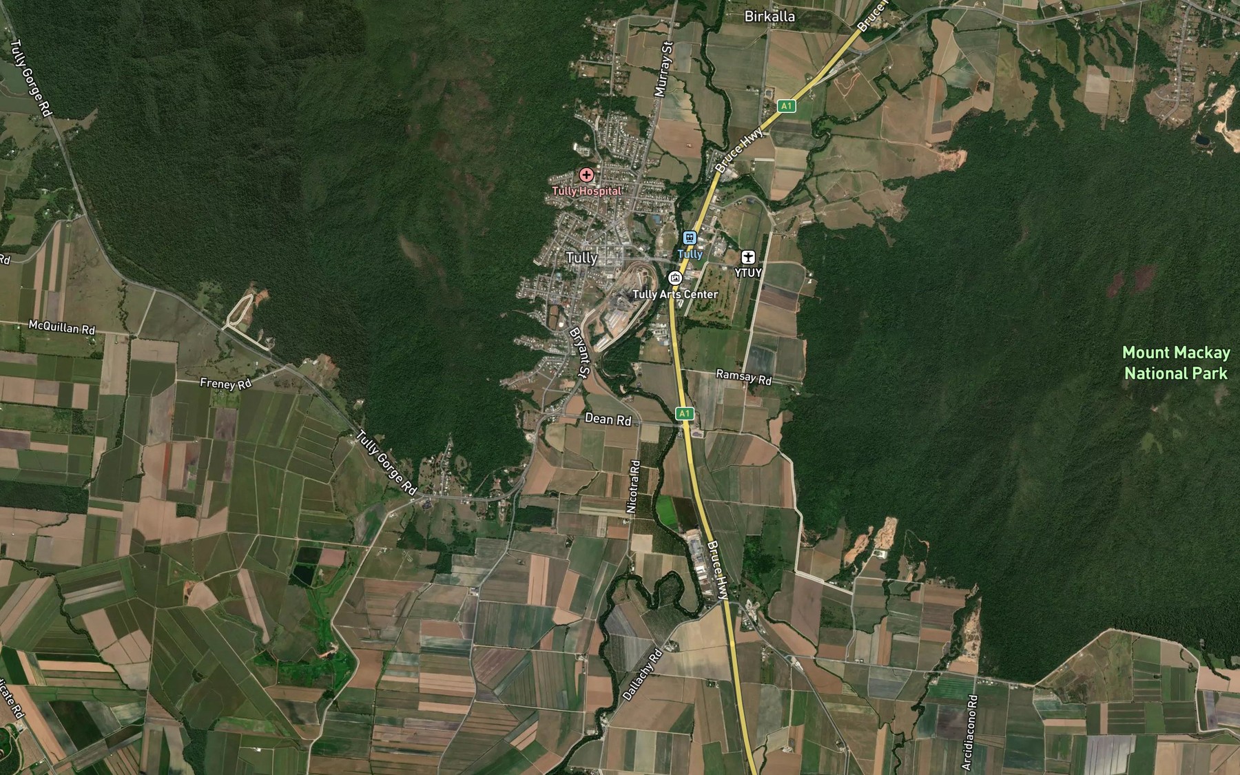 Satellite map of the Bulgun Creek